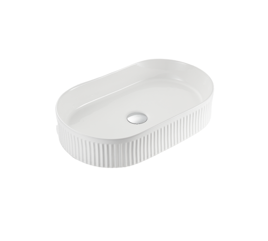 490mm X 310mm X 130mm Gloss White Basin Cascade CA4931