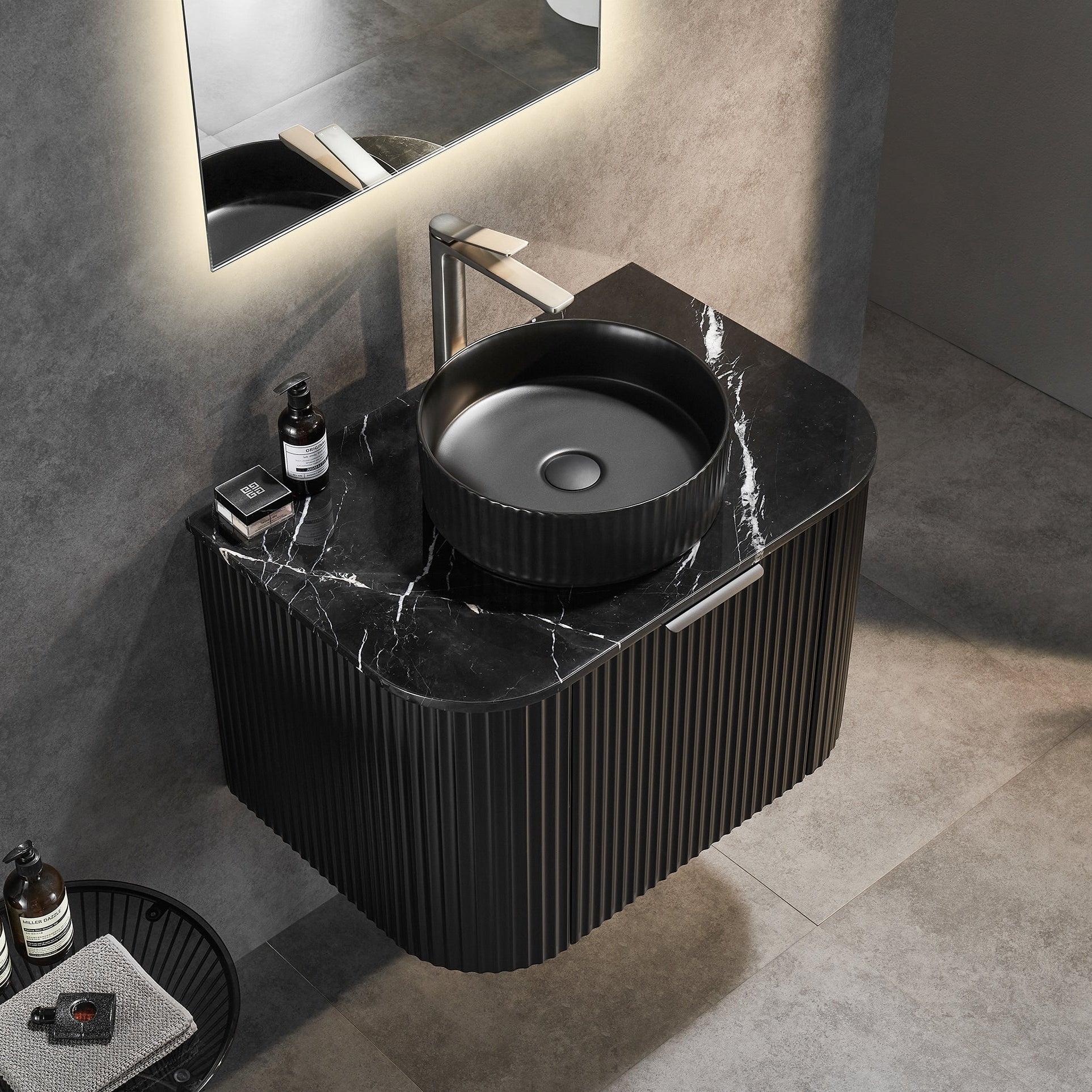Arcadia Standard Wall-Mounted Vanity 740*493*470mm Matte Black