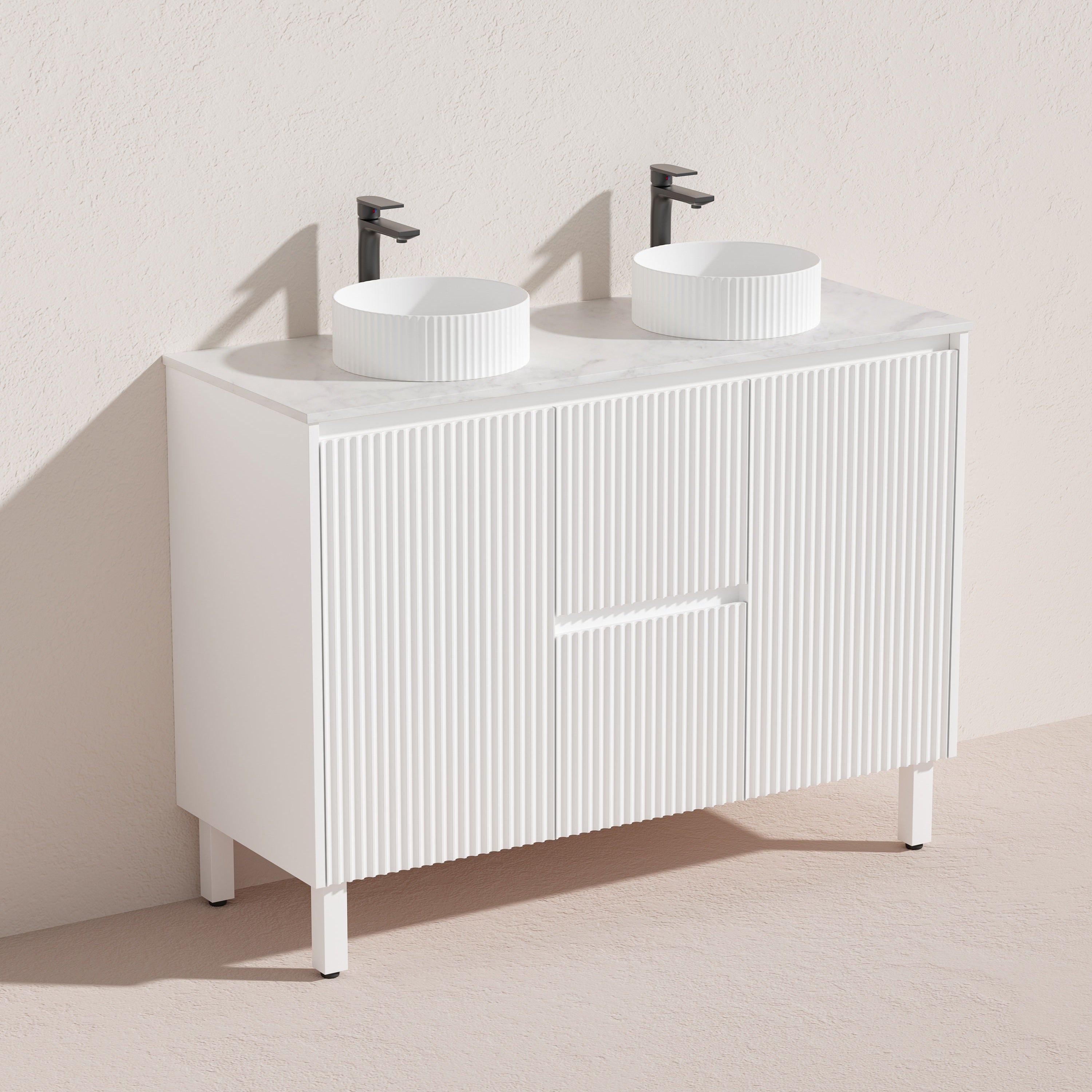 Brighton Floor Vanity 1200*460*880mm Matte White