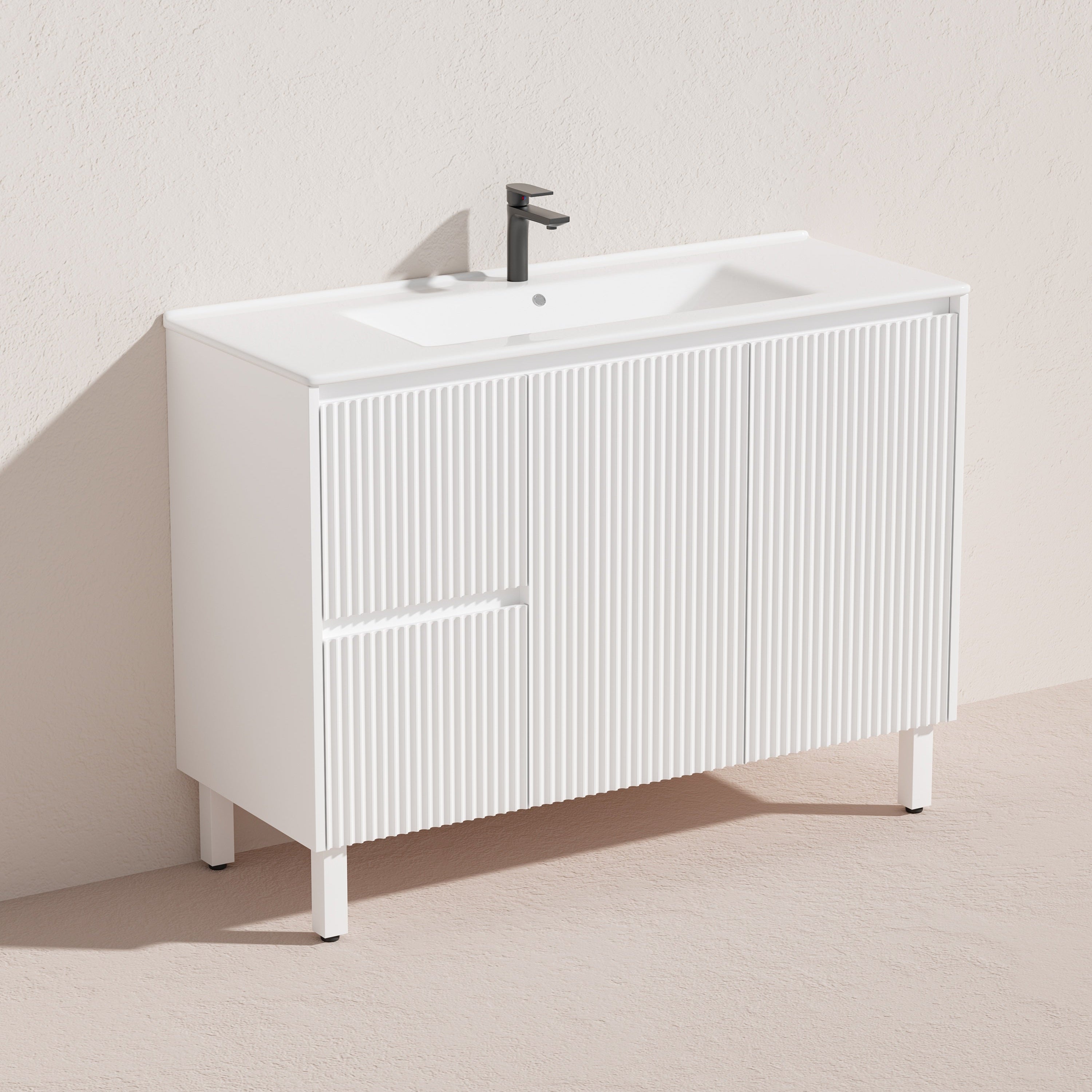 Brighton Floor Vanity 1200*460*500mm Matte White