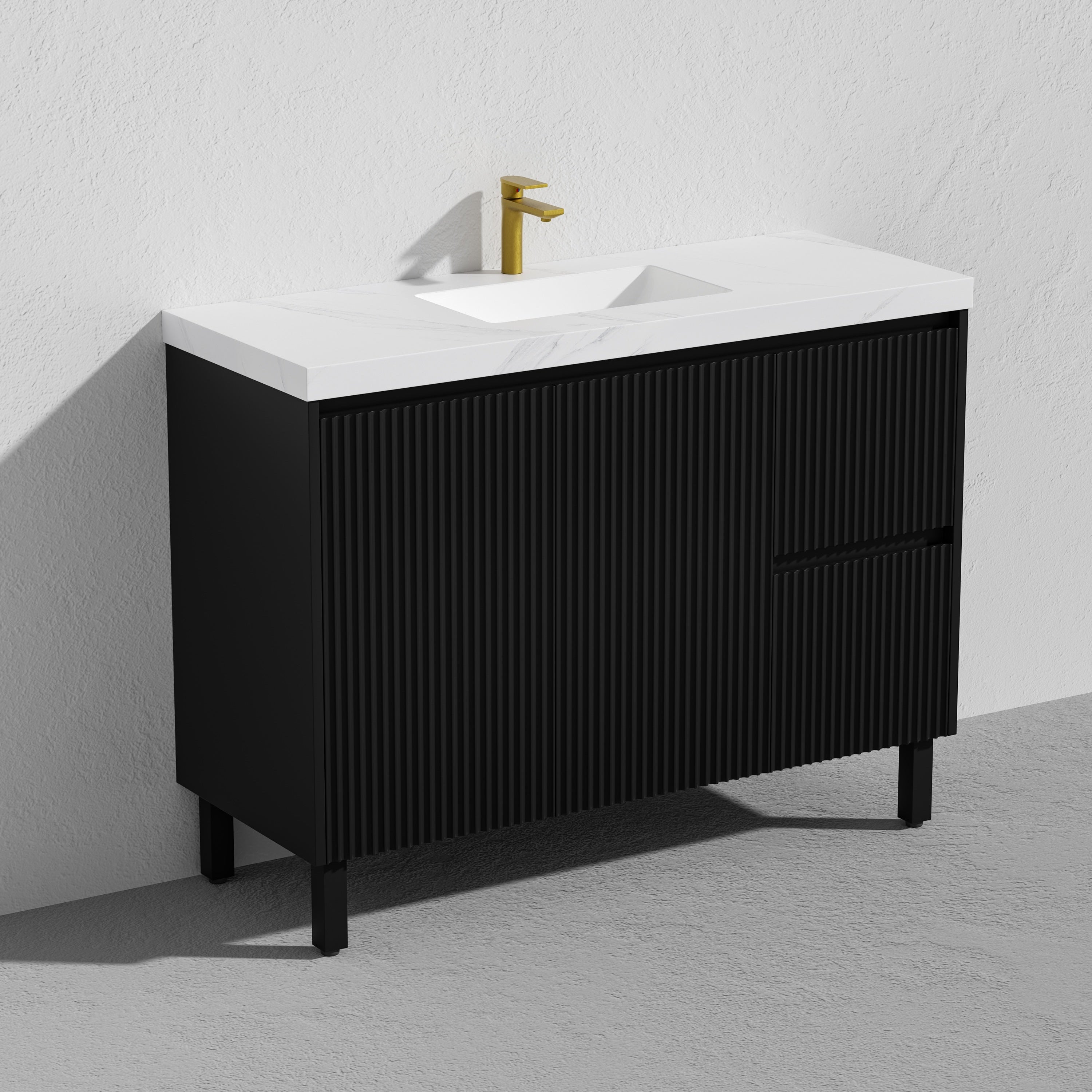 Brighton Floor Vanity 1200*460*500mm Matte Black