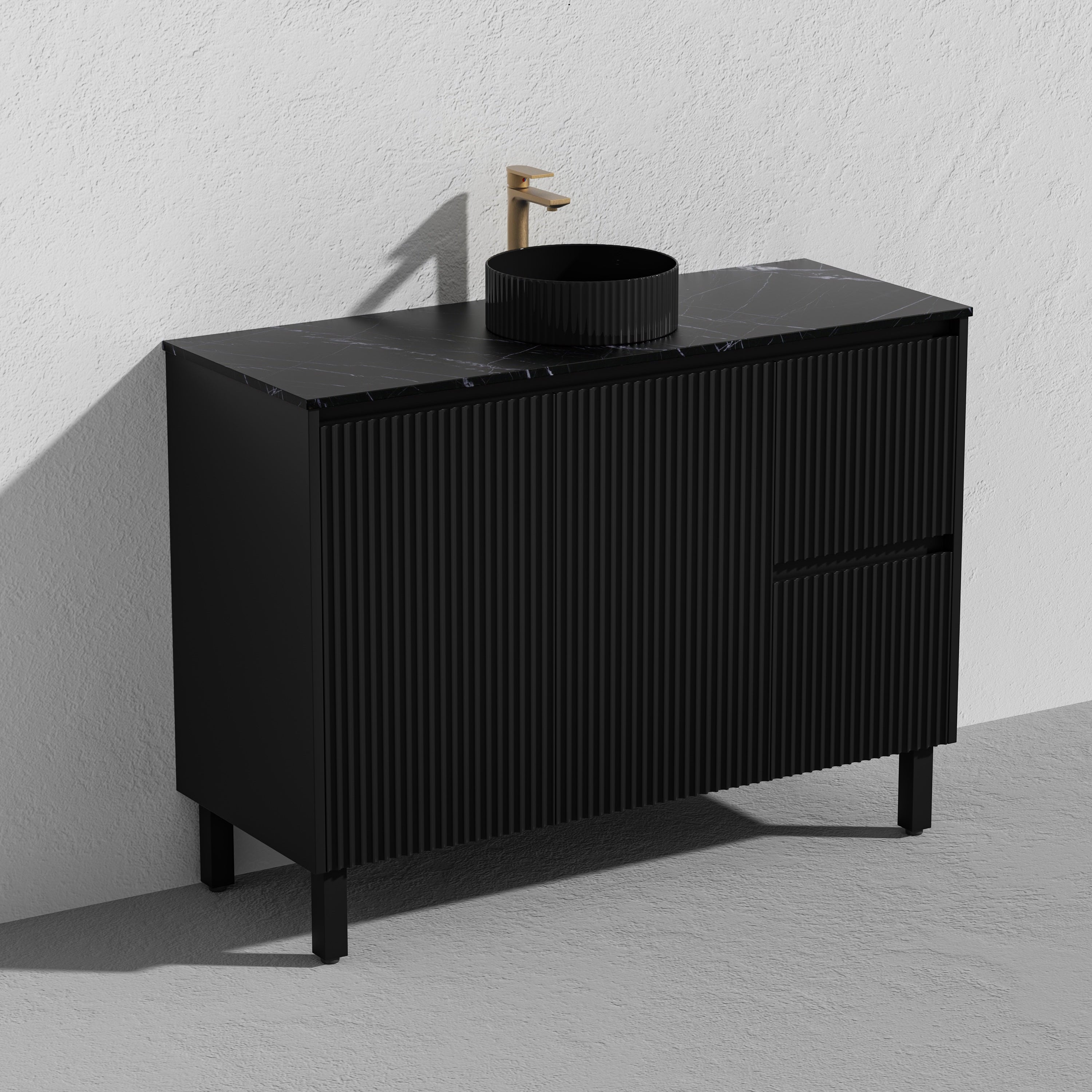 Brighton Floor Vanity 1200*460*500mm Matte Black