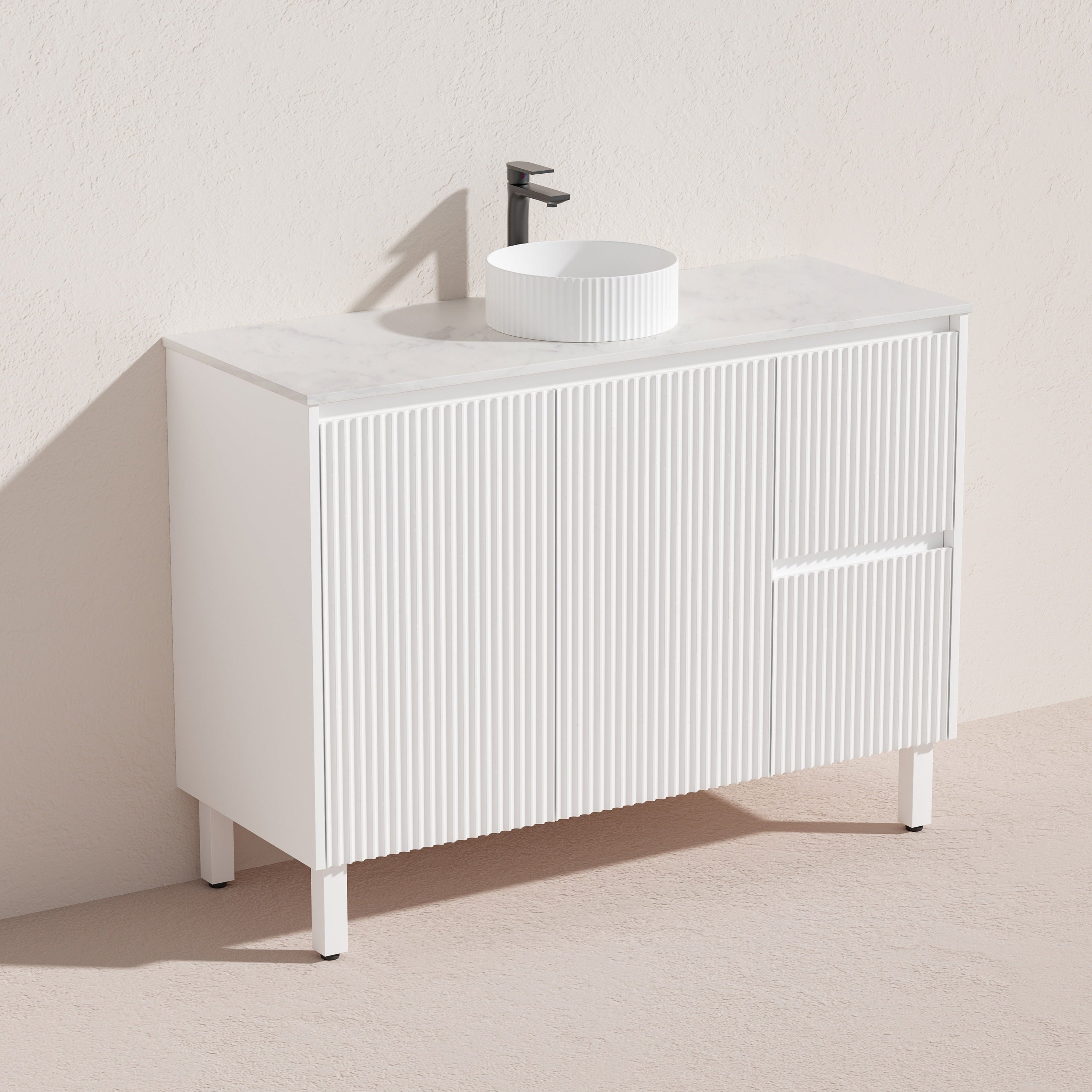 Brighton Floor Vanity 1200*460*500mm Matte White