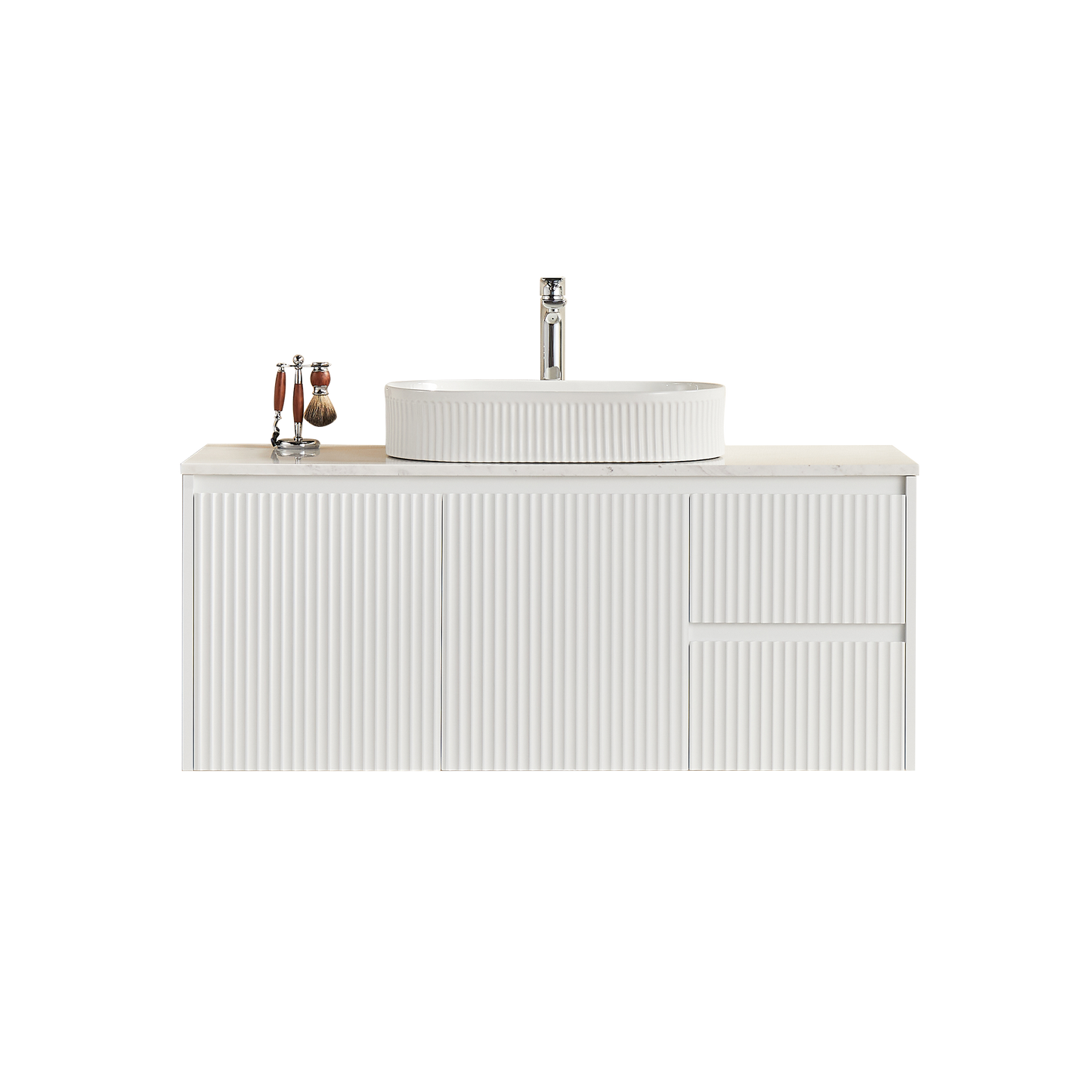 1190*455*480mm Left hand drawers Brindabella Wall Hung PVC Cabinet