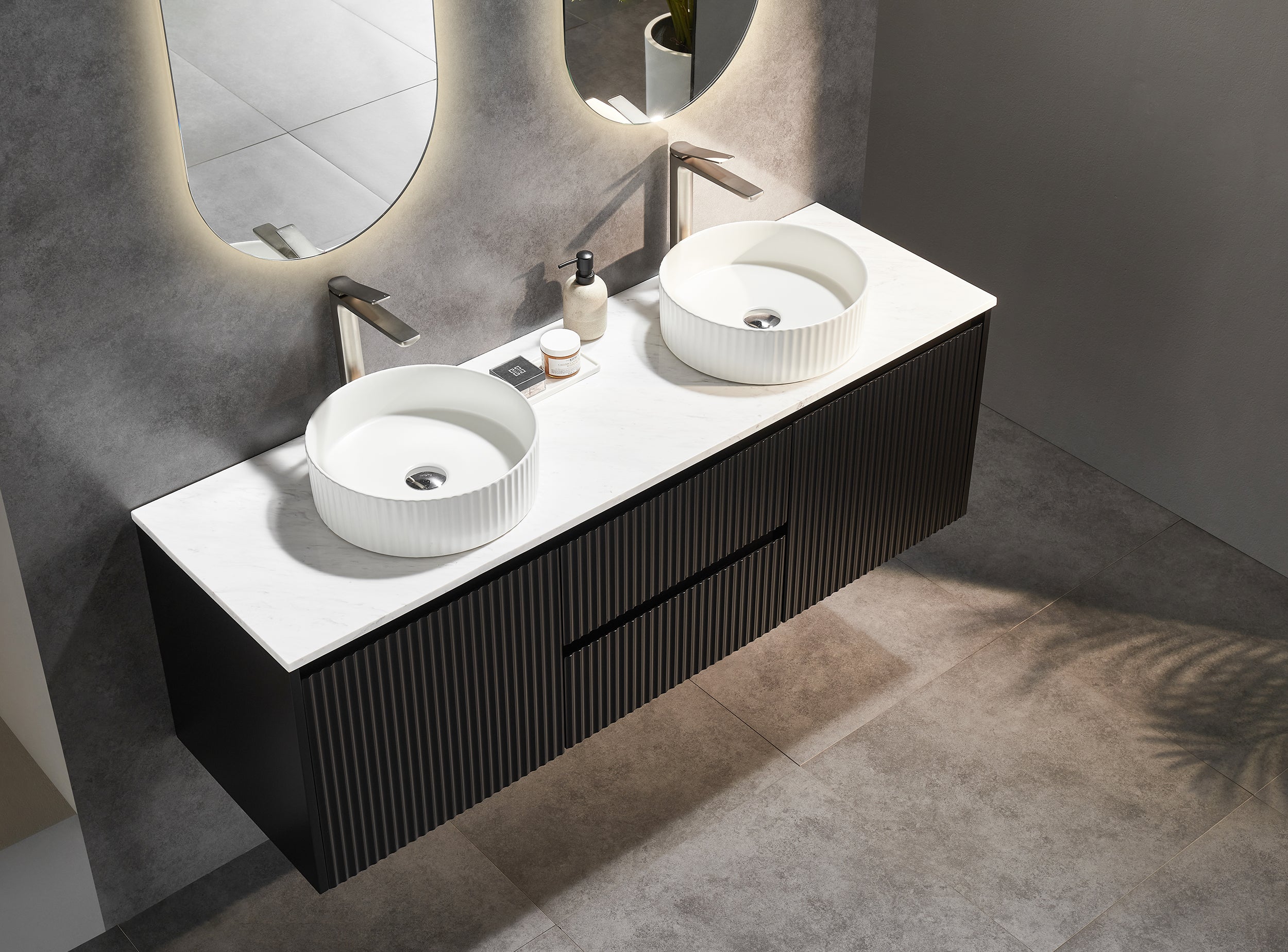 1490*455*480mm Drawers in the middle Brindabella CB1521W-MB