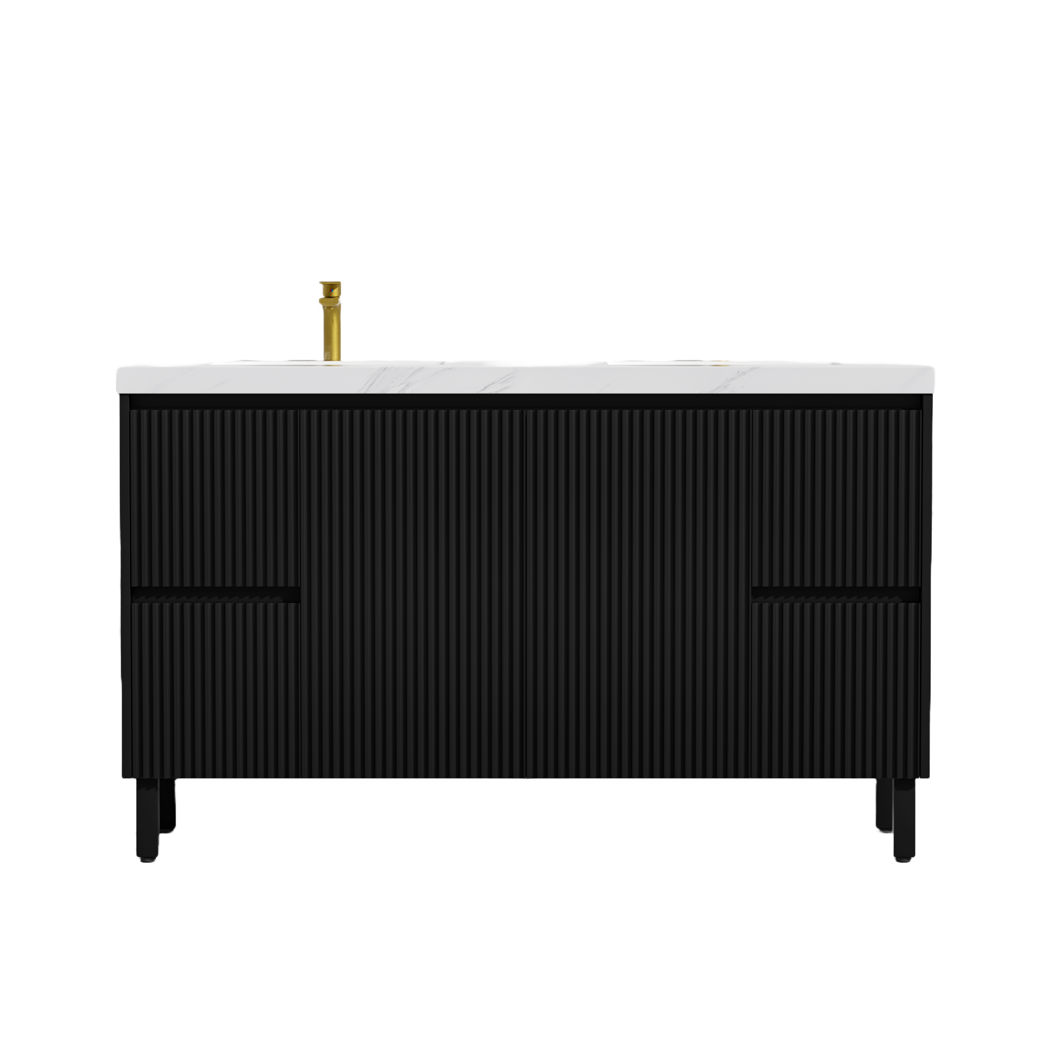 Brighton Floor Vanity 1500*460*880mm Matte Black