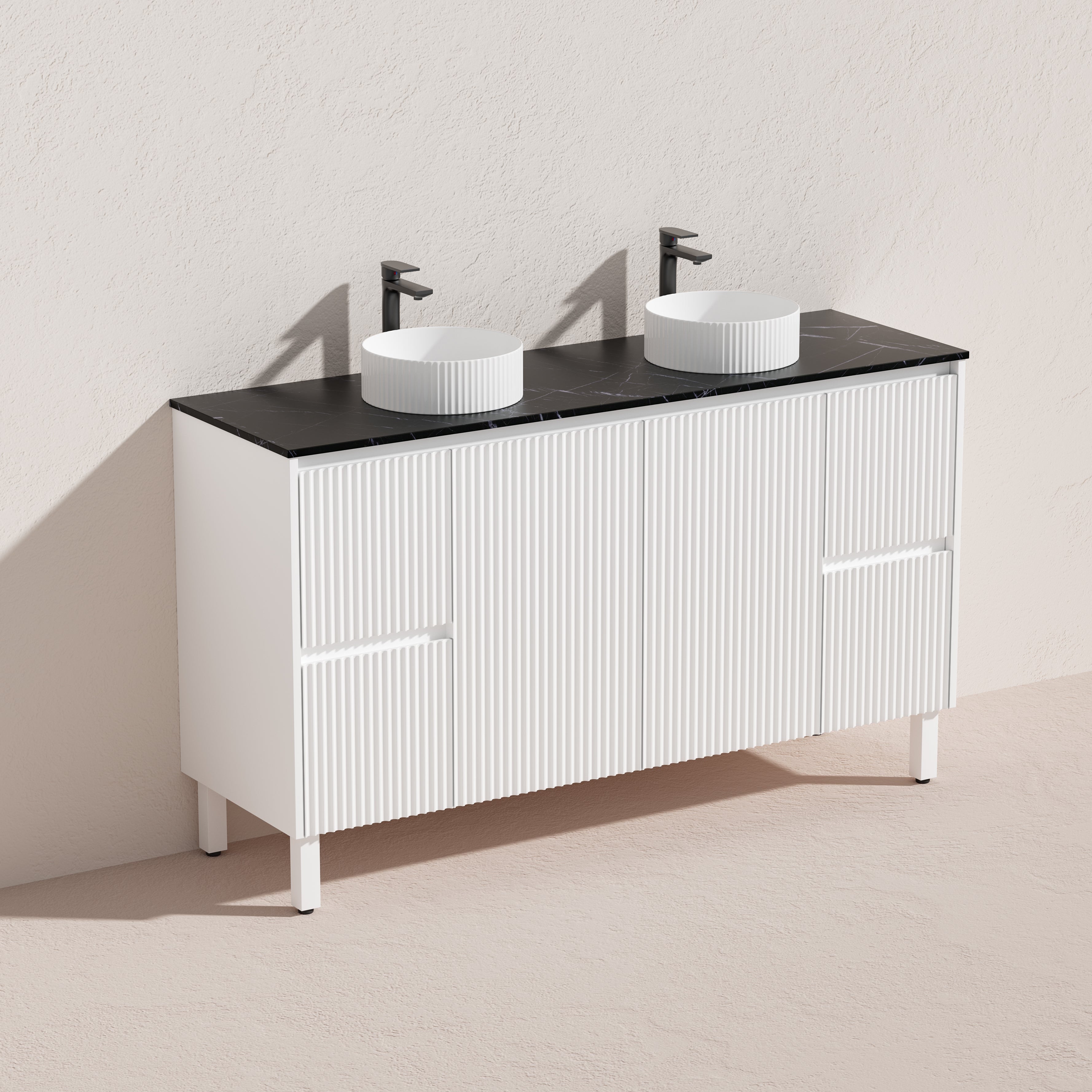 Brighton Floor Vanity 1500*460*880mm Matte White