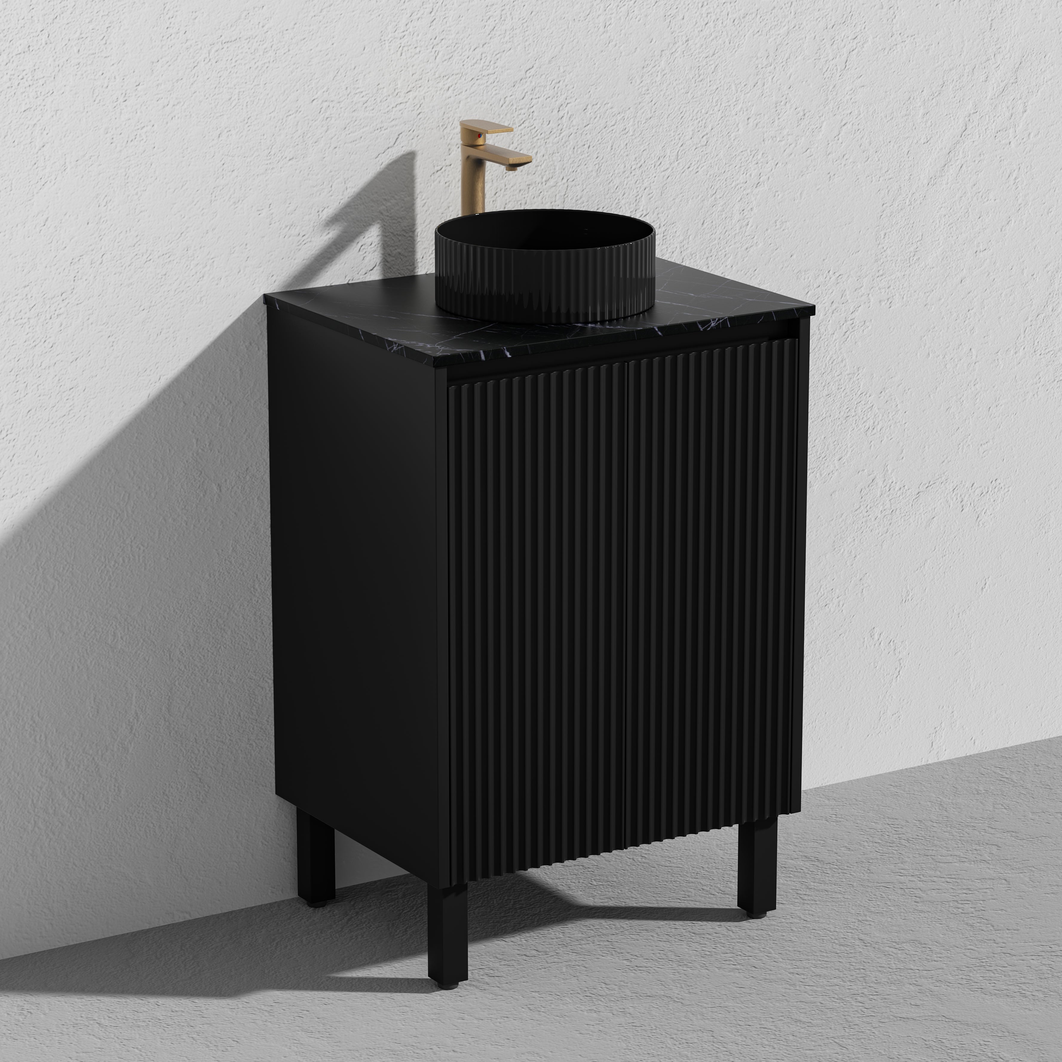 Brighton Floor Vanity 600*460*880mm Matte Black