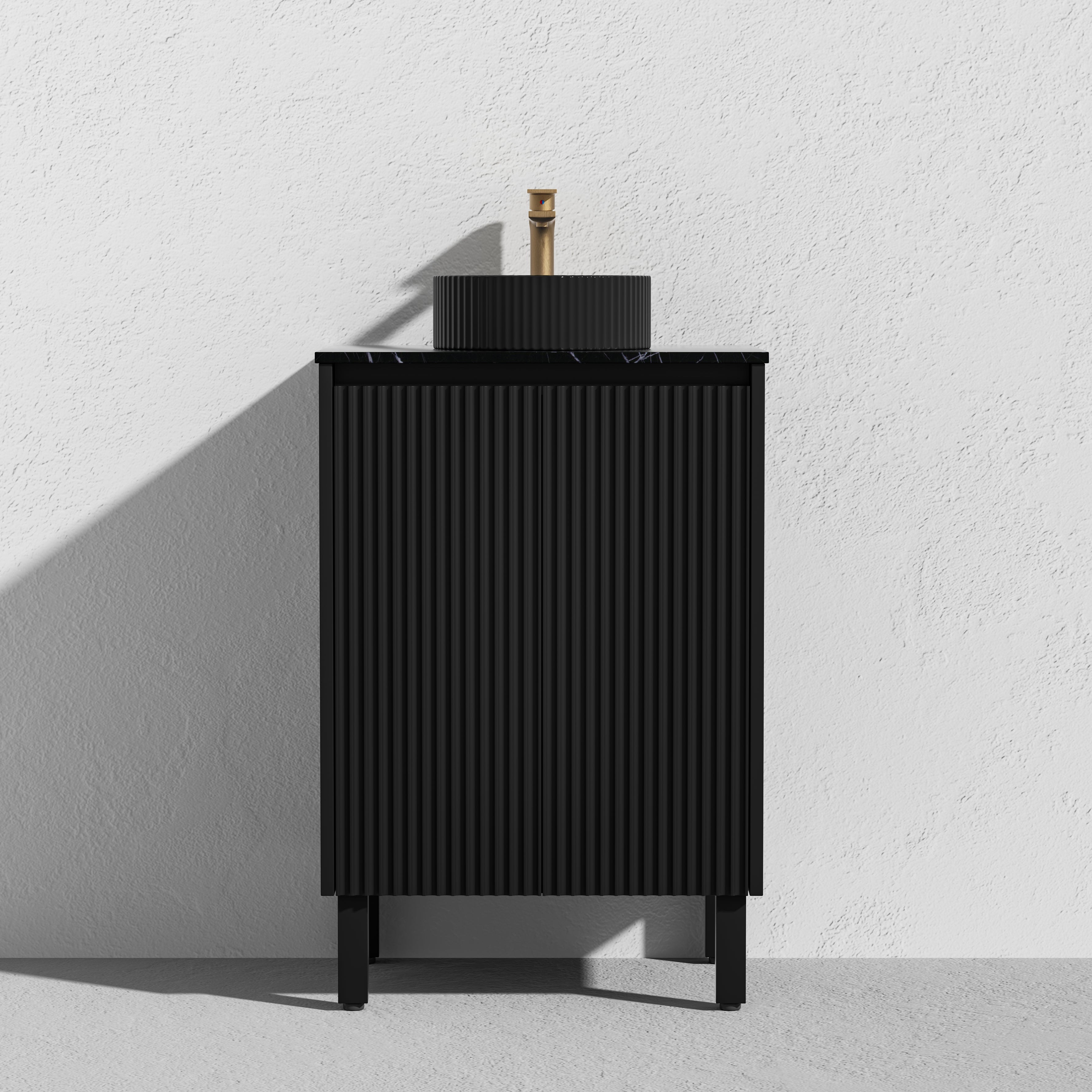 Brighton Floor Vanity 600*460*880mm Matte Black