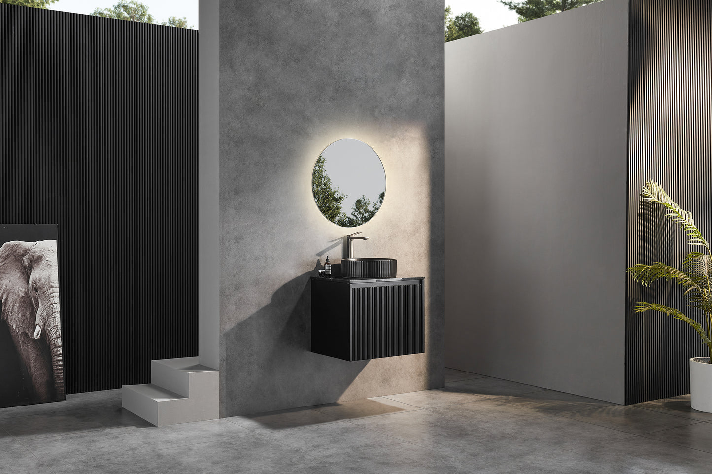 590*460*500mm Wall Hung Vanity PVC