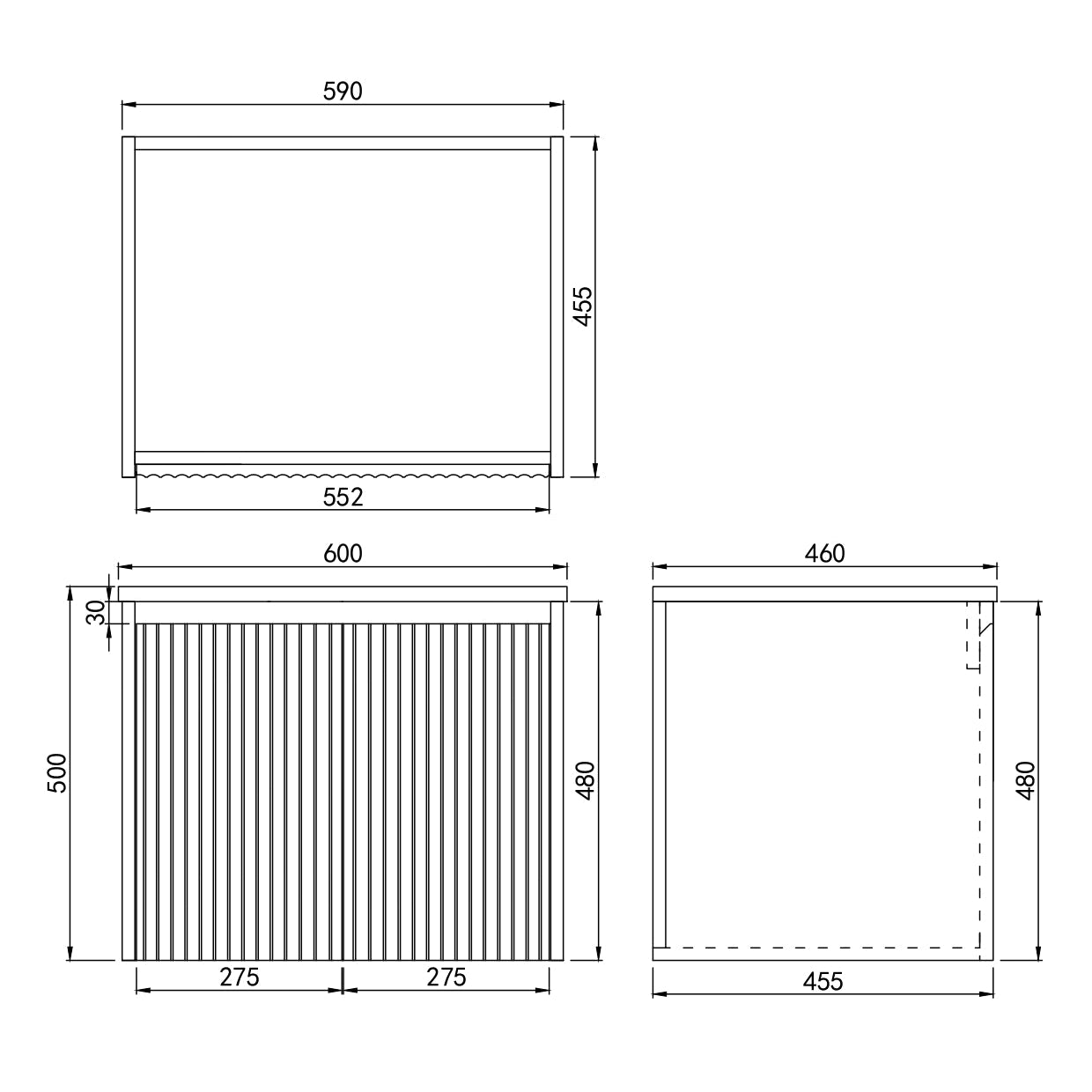 Wyrewood Wall-Mounted Vanity 590-1190mm