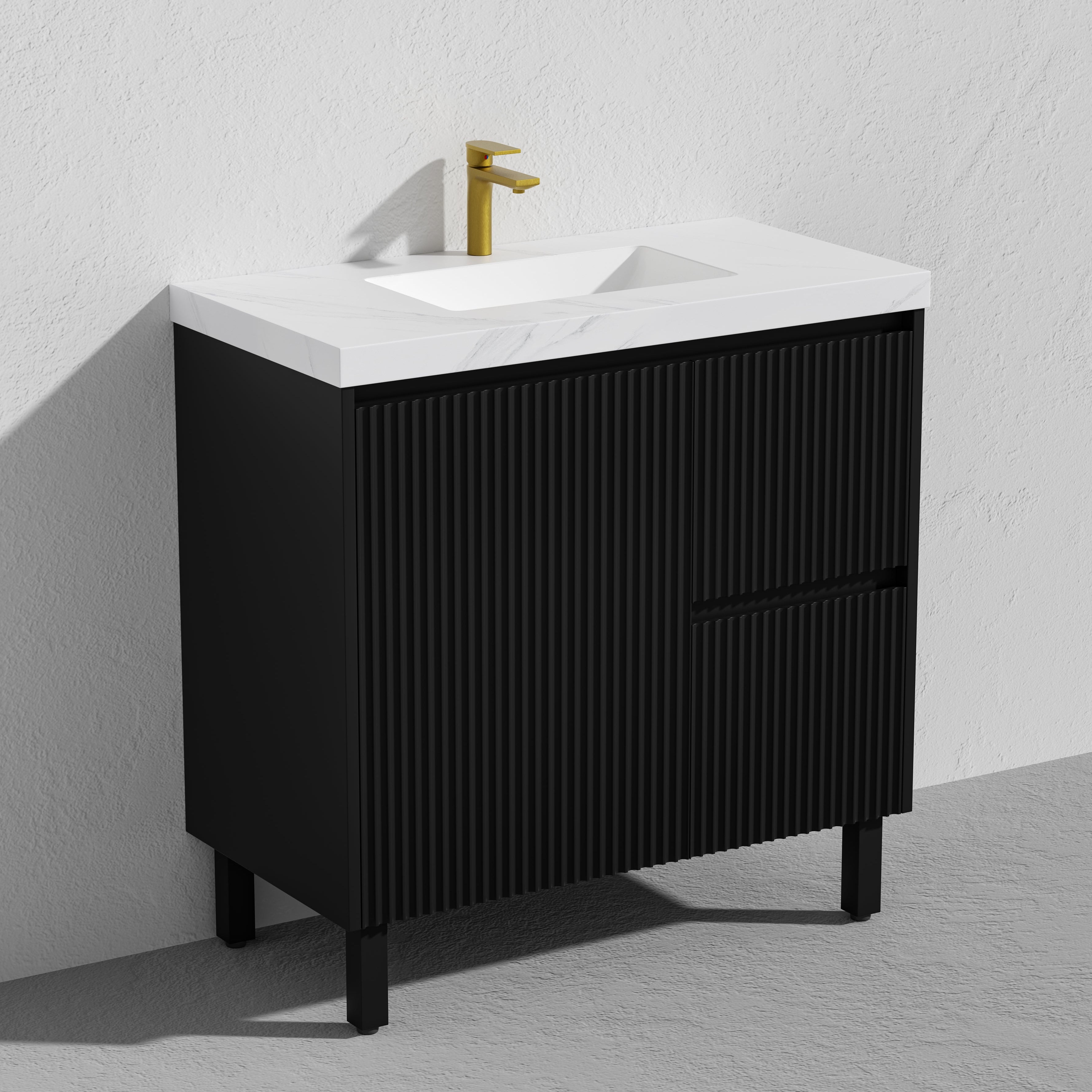 Brighton Floor Vanity 900*460*880mm Matte Black