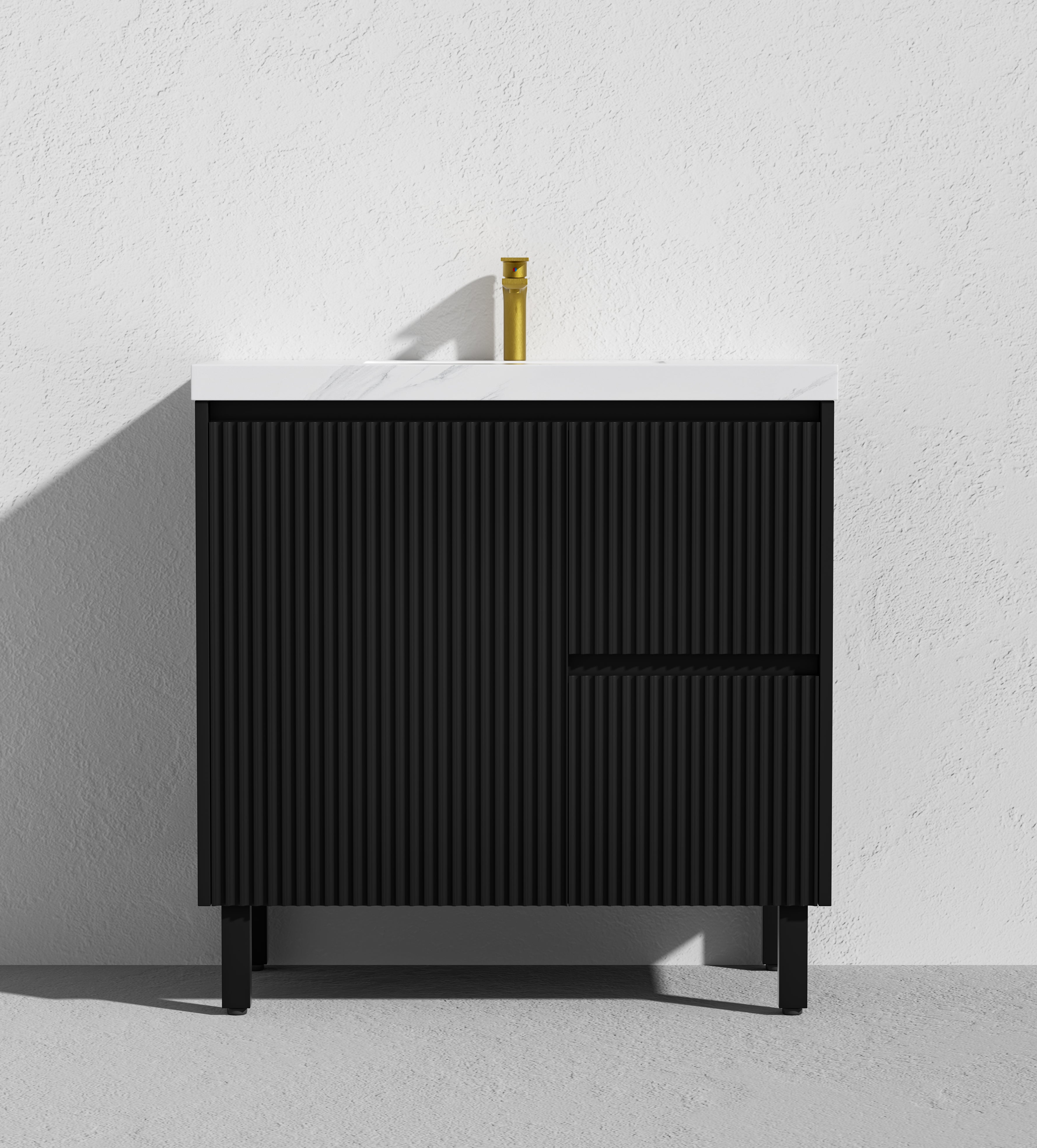 900mm Brighton Floor Standing Vanity Matte Black CB94RL-MB Cabinet ONLY