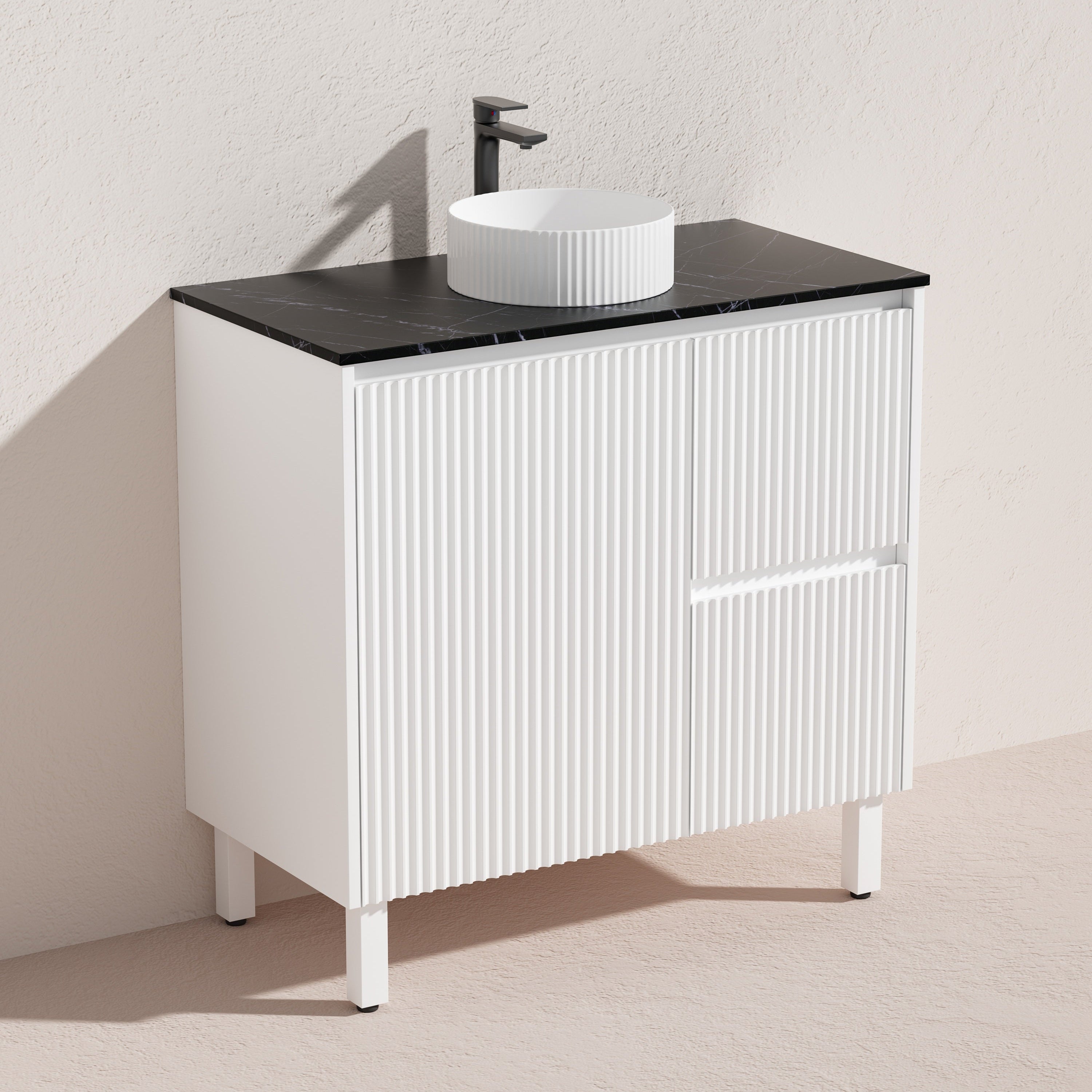 Brighton Floor Vanity 900*460*880mm Matte White