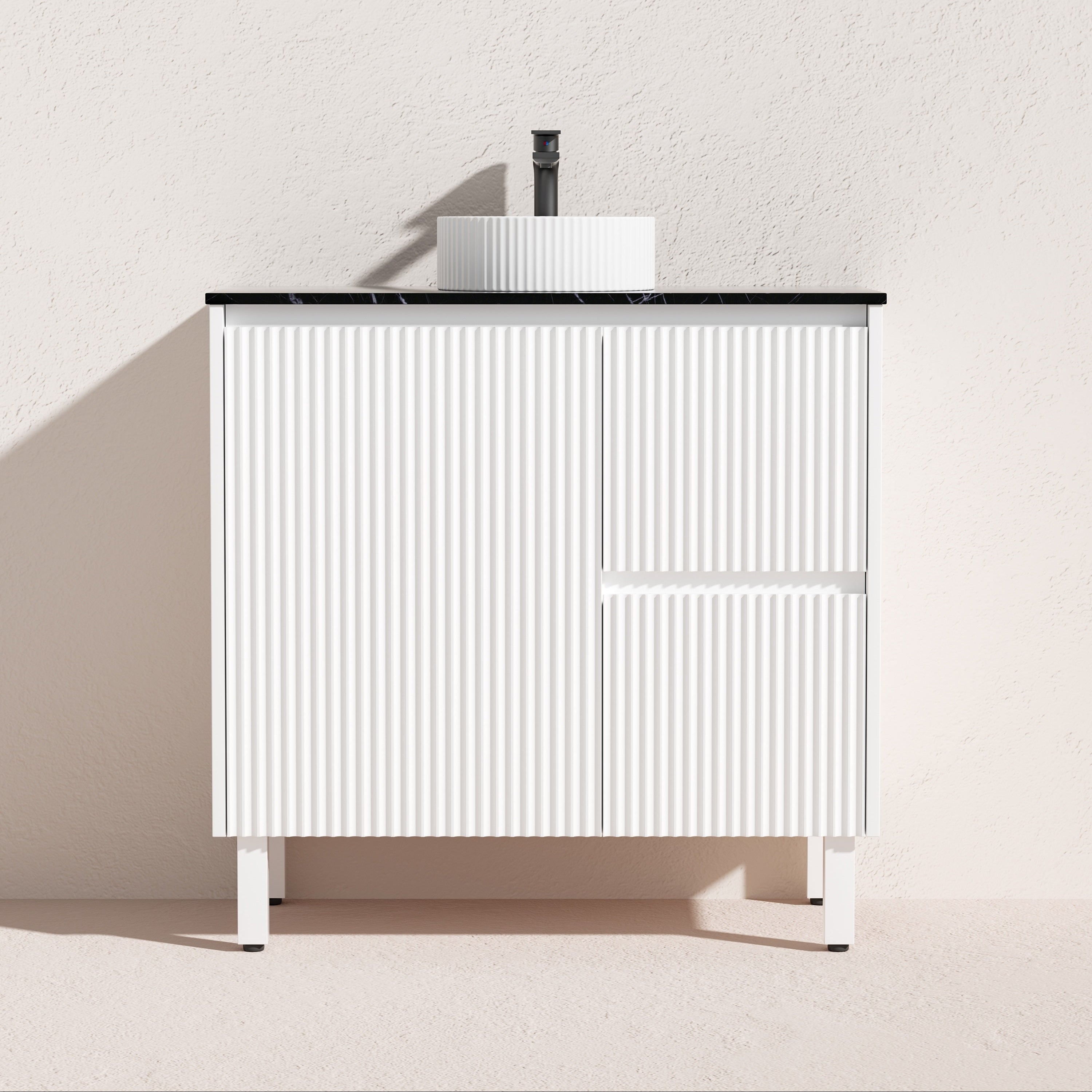 Brighton Floor Vanity 900*460*880mm Matte White