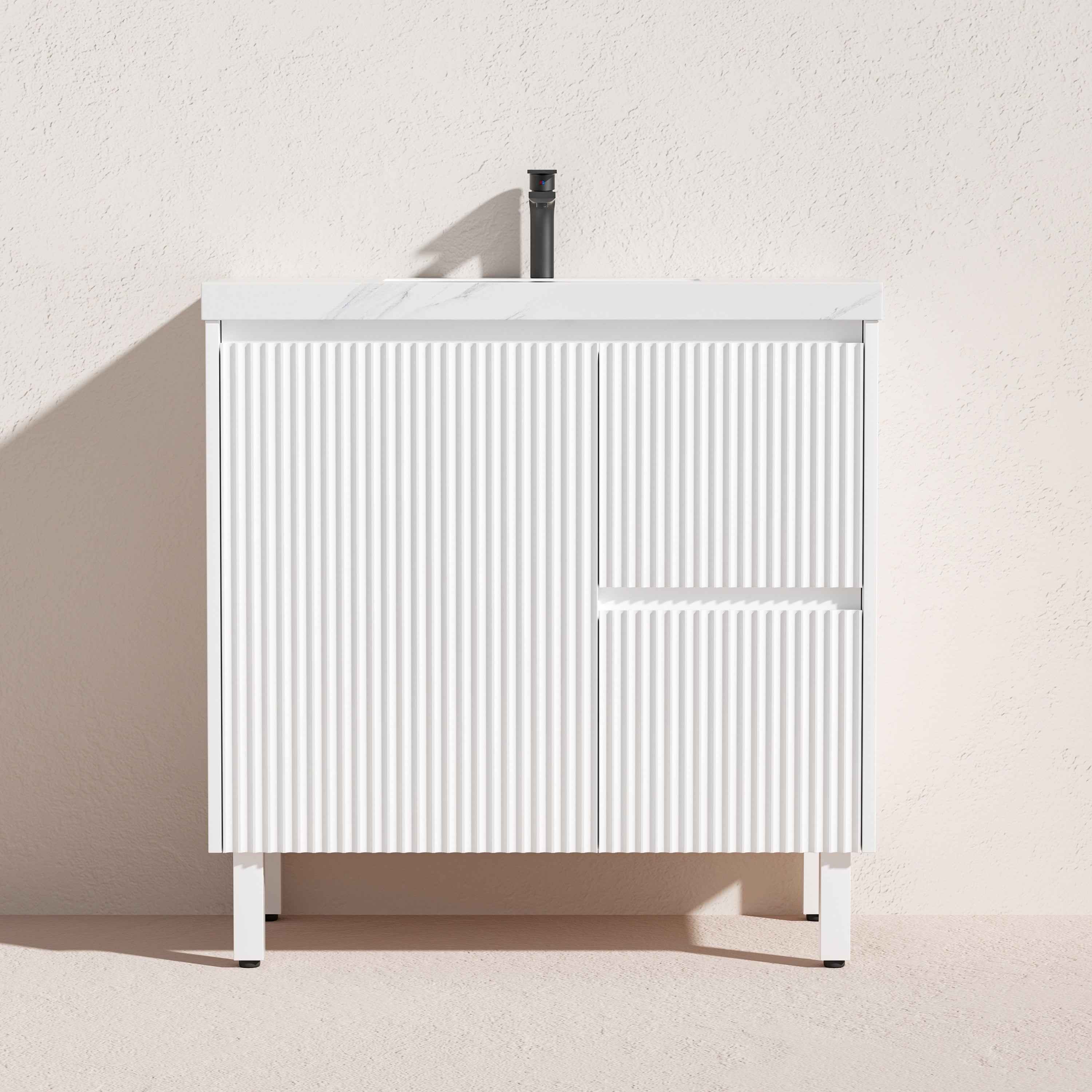Brighton Floor Vanity 900*460*880mm Matte White