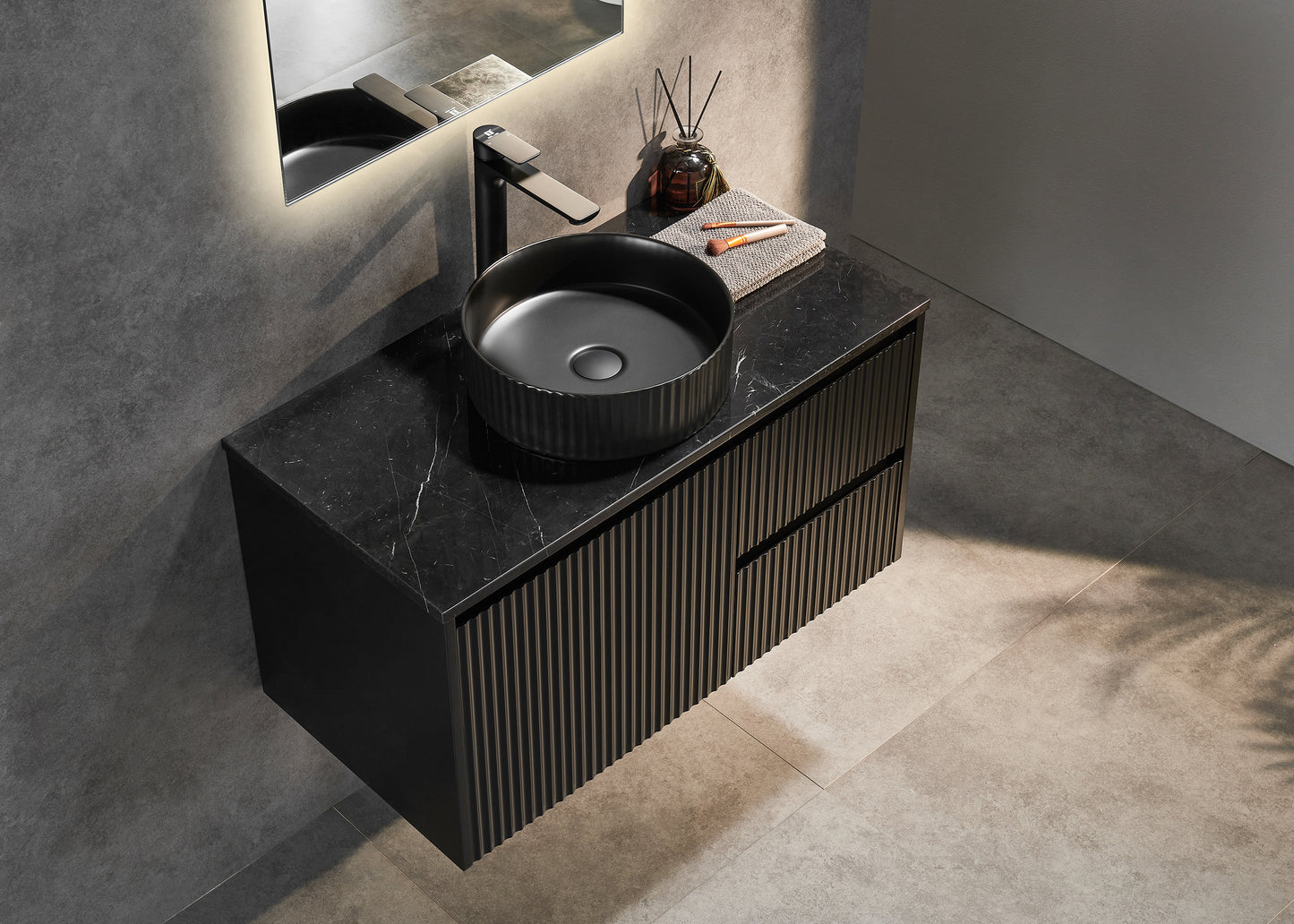 890*455*480mm Brindabella Wall Hung PVC Vanity