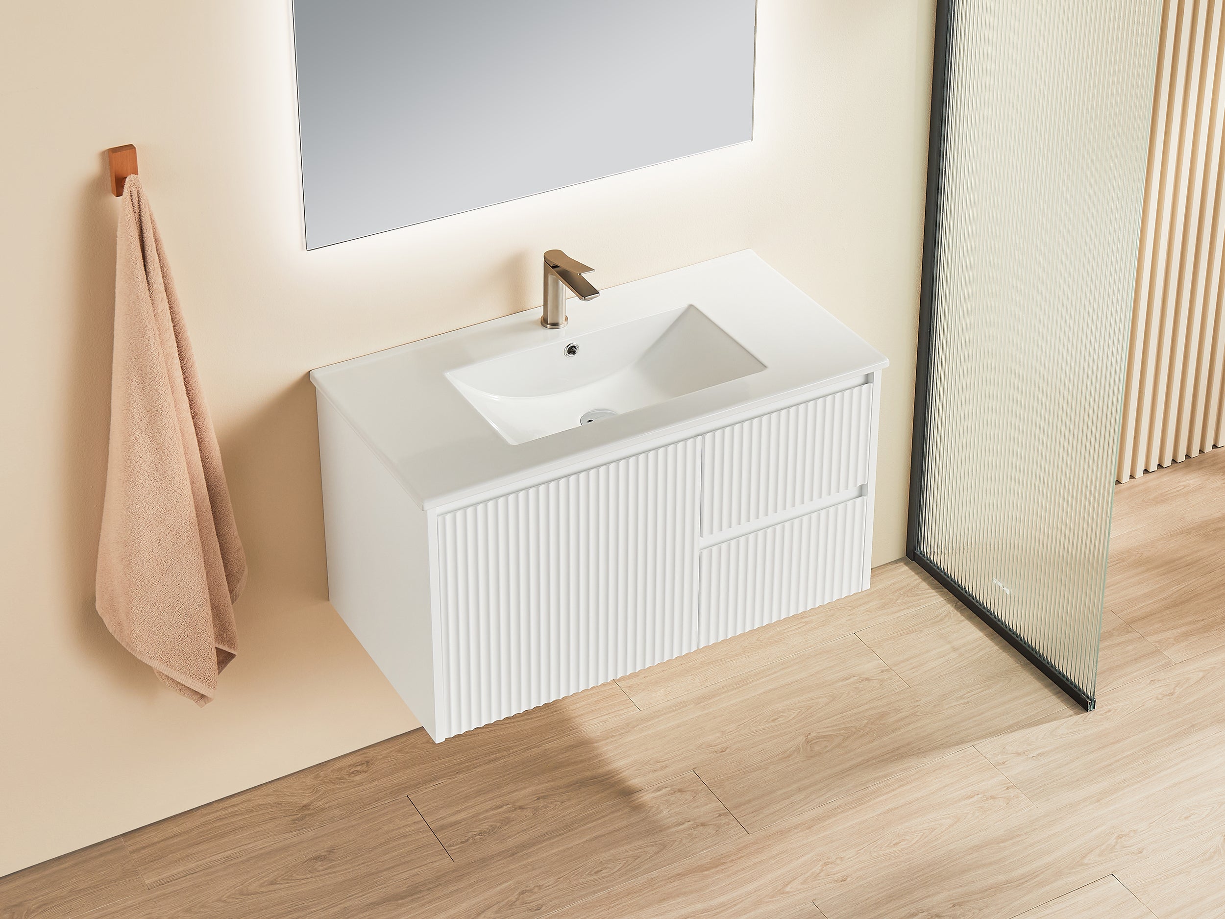 890*455*480mm Brindabella Wall Hung PVC Vanity