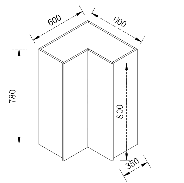 Kitchen Range Hook Cabinet Door 800*228*18=2