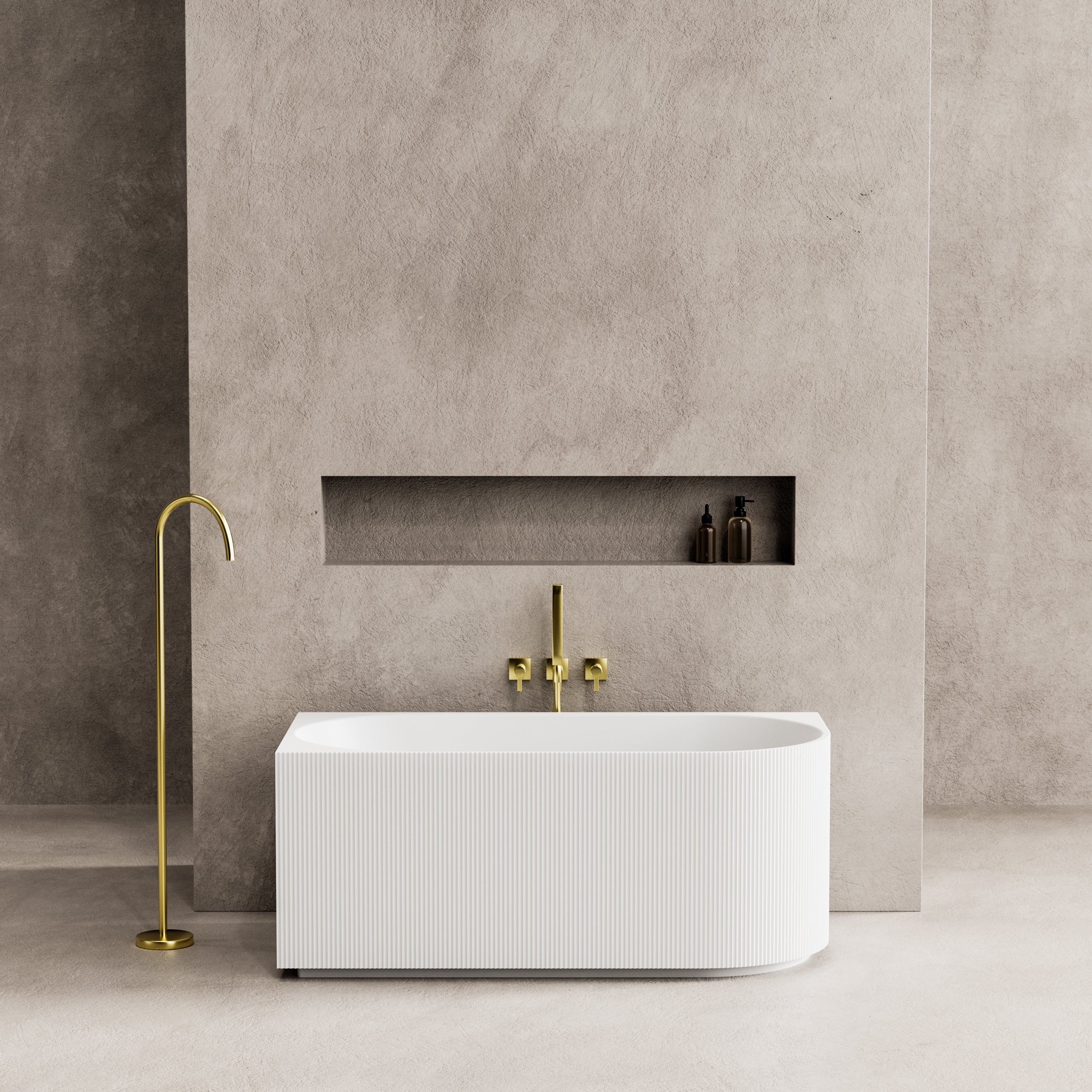 Rondelle Fluted Corner Bathtub 1500/1700mm