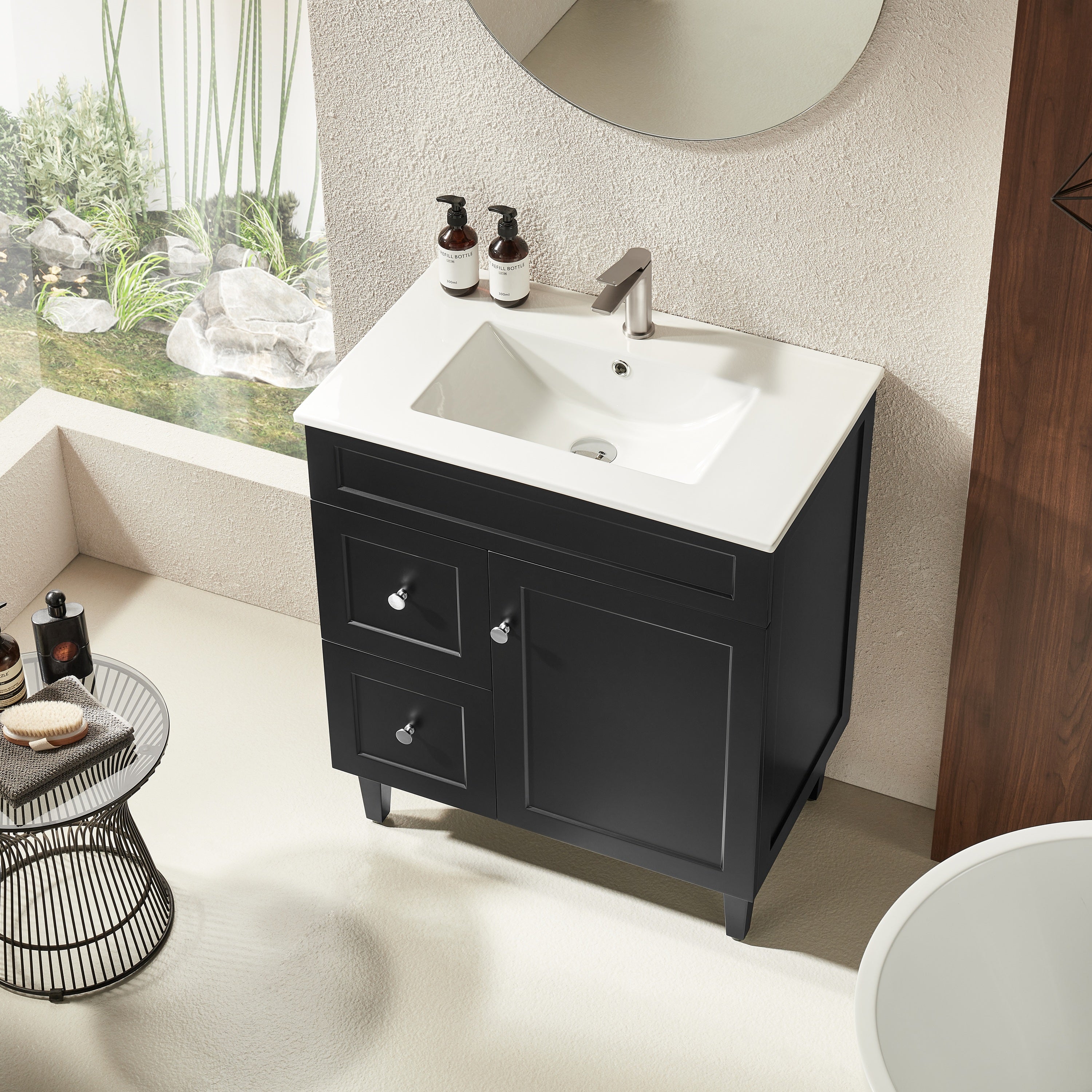 Ashford Floor Vanity 740*455*880mm Matte Black