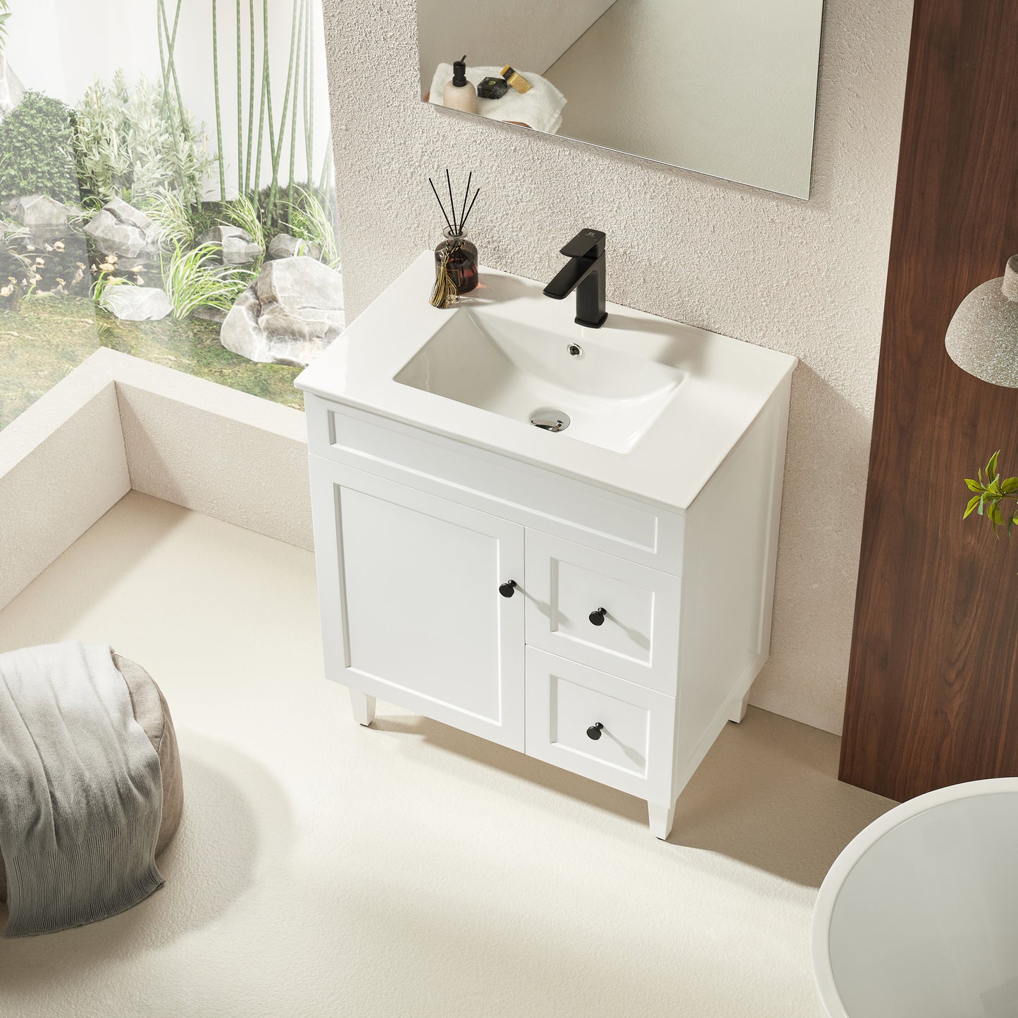 PVC 740mm X 455mm X 860mm Vanity Harrington CH74RL-MW