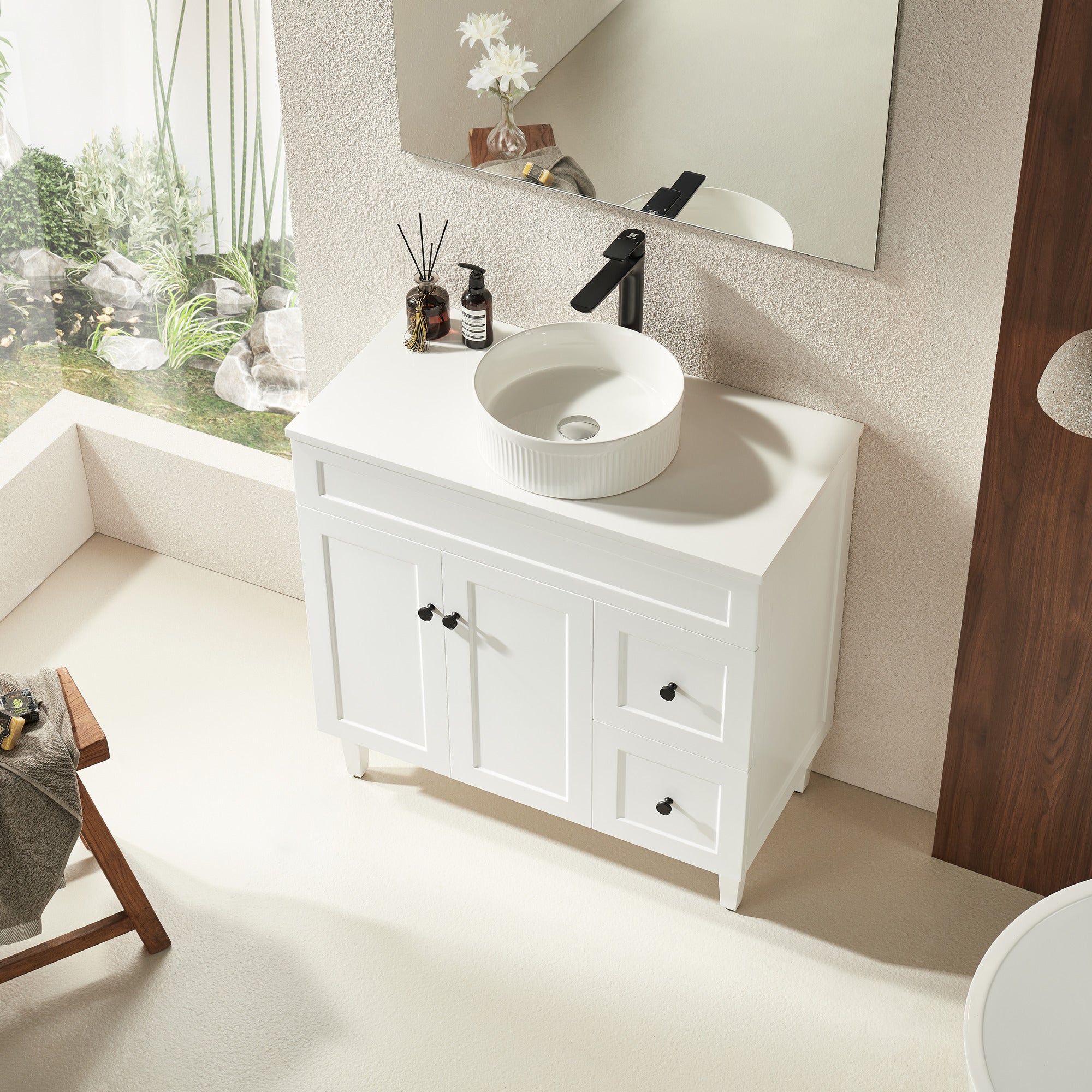 Ashford Floor Vanity 900*460*880mm Matte White