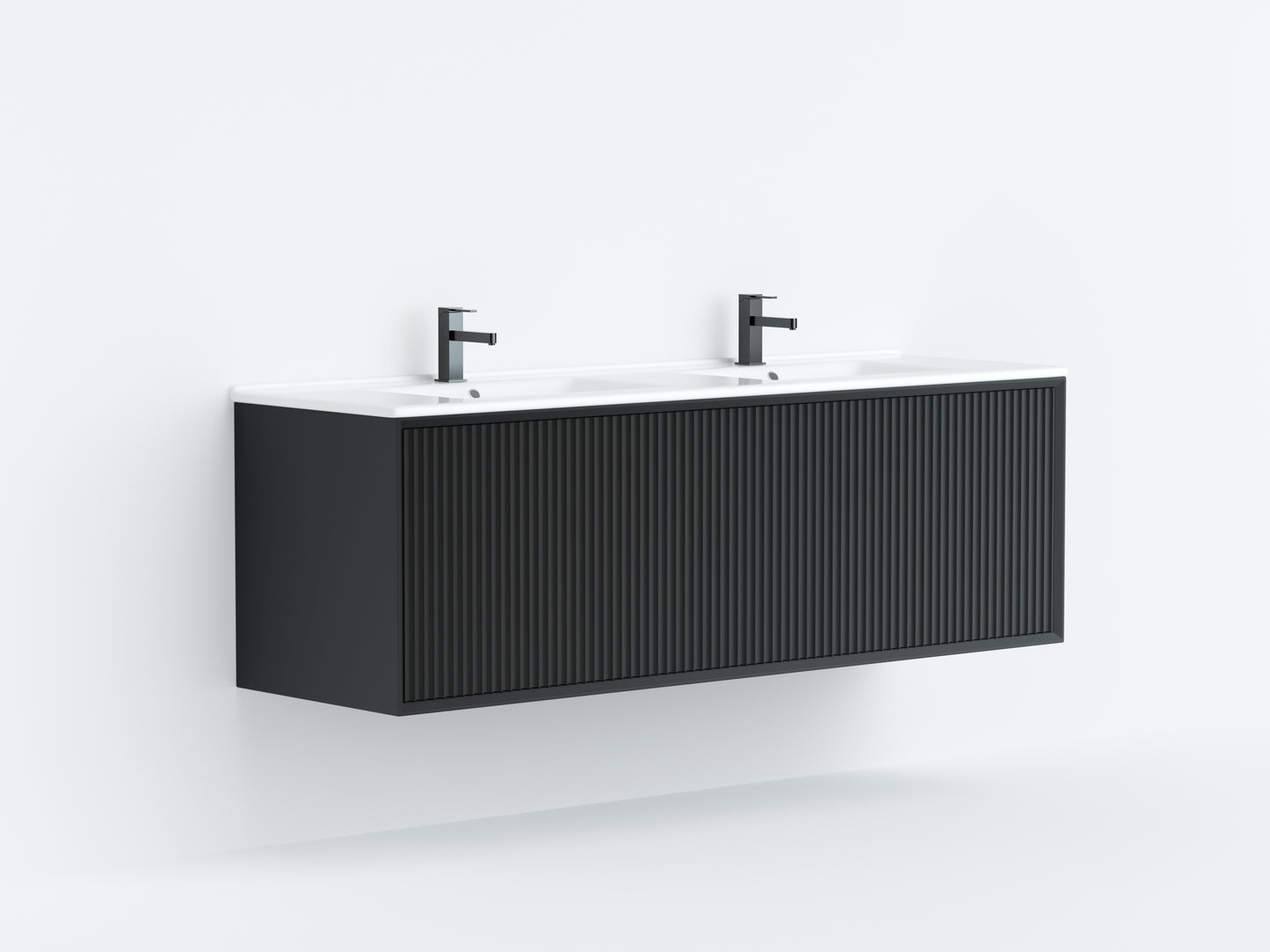 1200*460*500mm PVC Wall hung push open drawer vanity