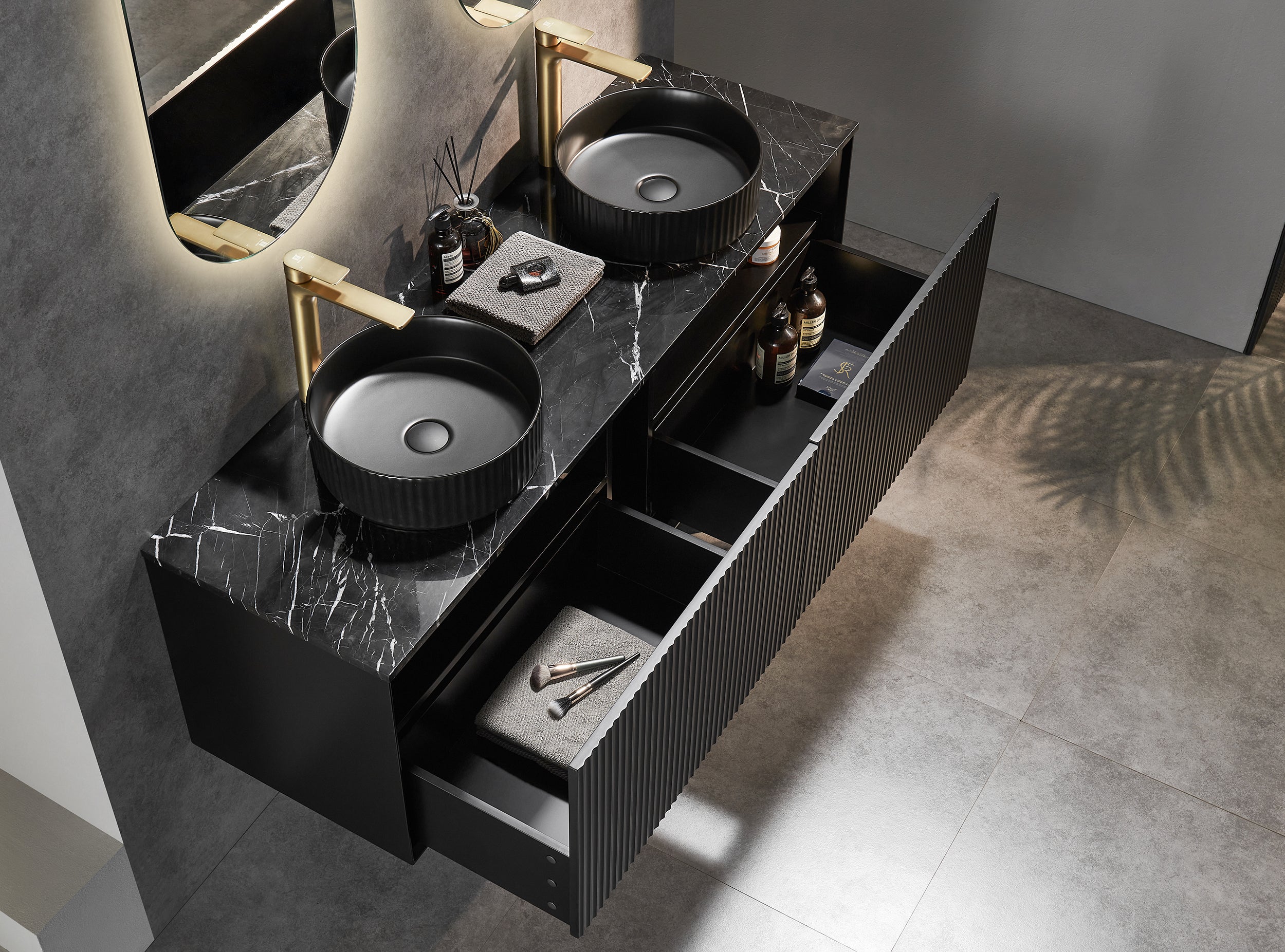 Ceto Kirribilli 1500*460*500mm PVC Wall hung push open drawer vanity