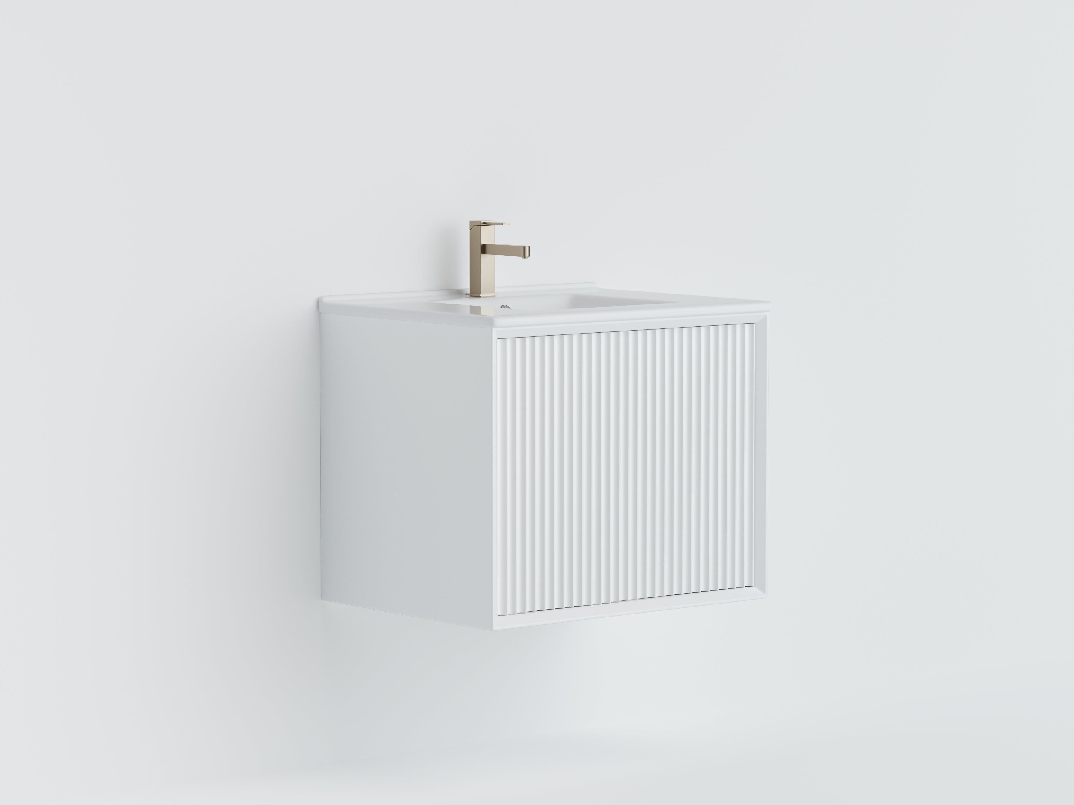 Ceto Kirribilli 600*460*500mm PVC Wall hung push open drawer vanity