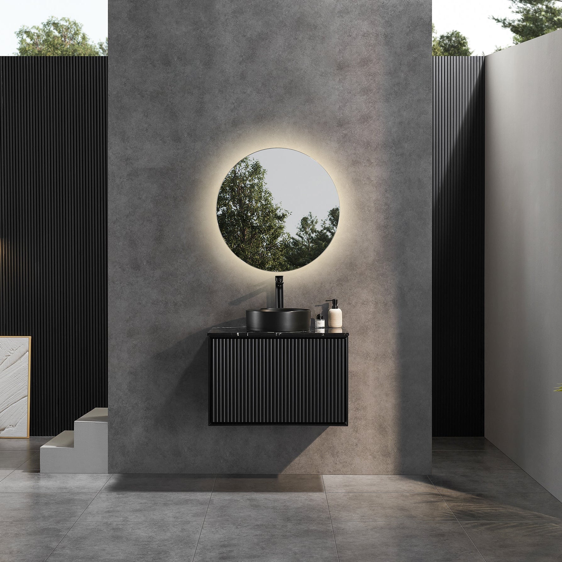 Flux Driftwood Wall-Mounted Vanity 750*460*500mm