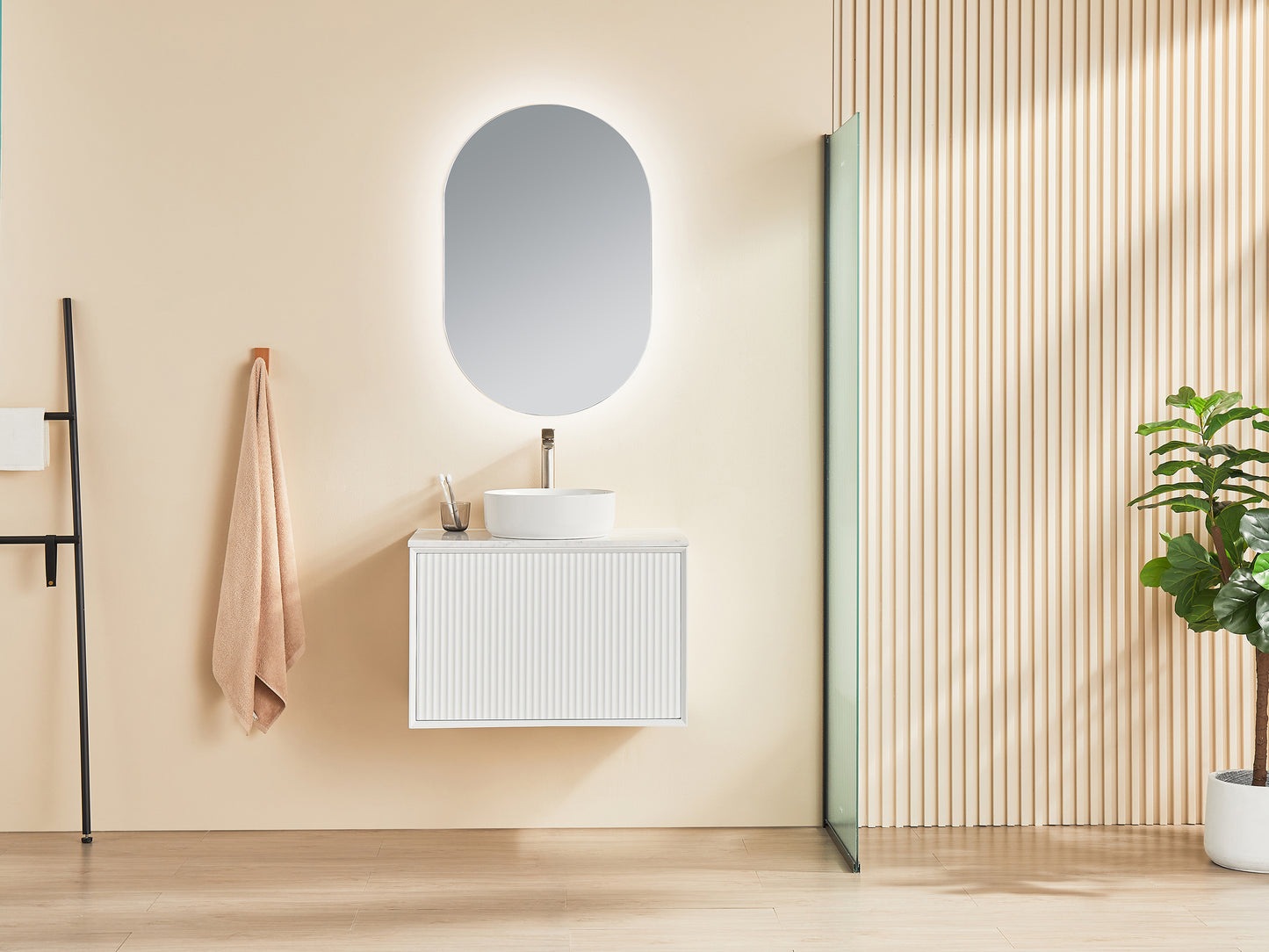 750*460*500mm PVC construction Push open drawer wall hung