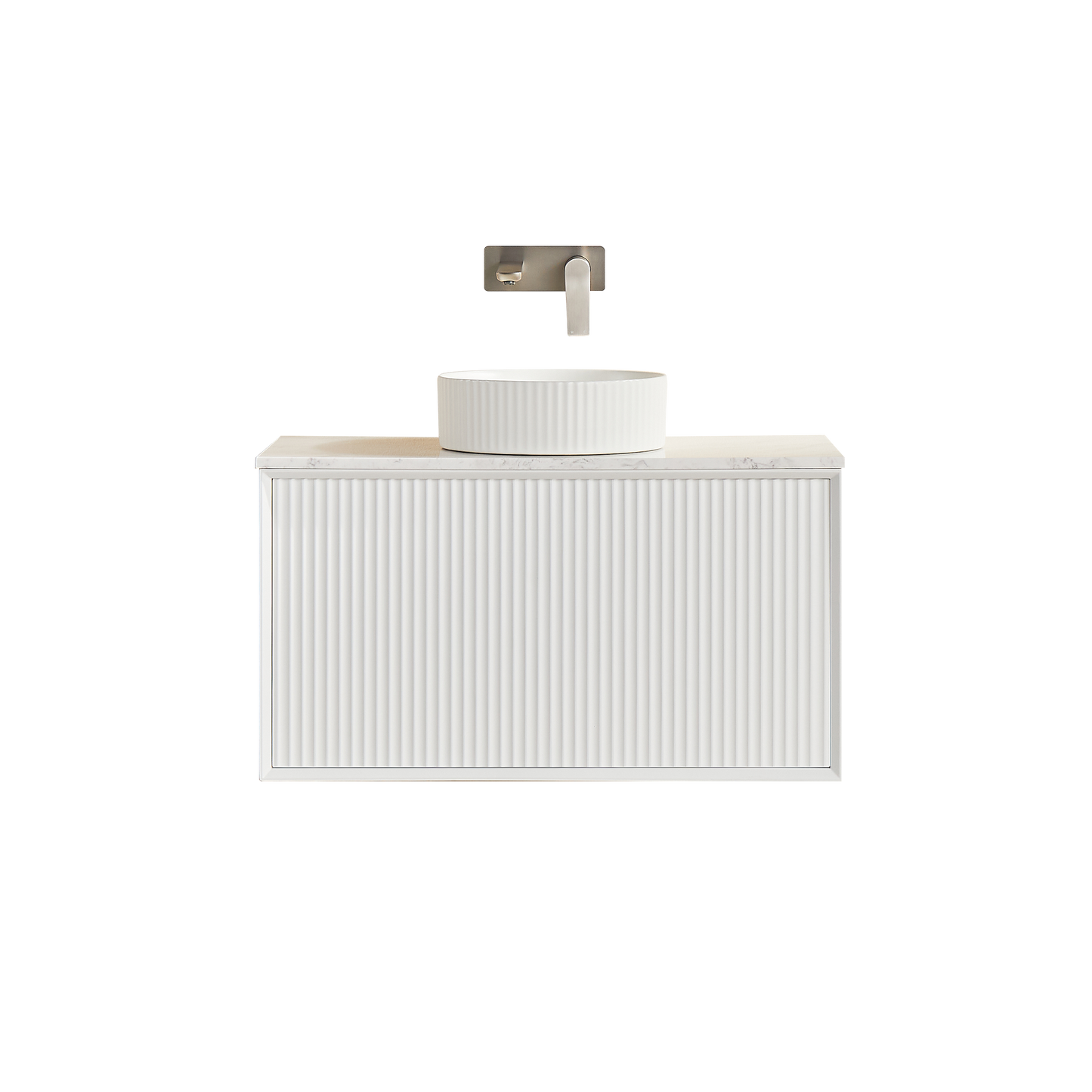 890*455*480mm PVC Wall hung push open drawer vanity