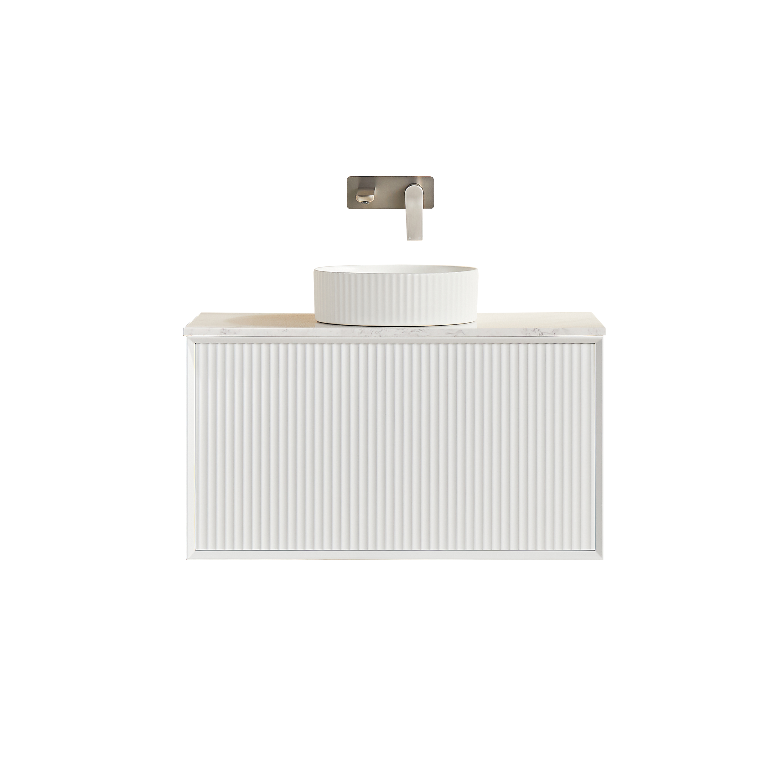 Ceto Kirribilli 890*455*480mm PVC Wall hung push open drawer vanity