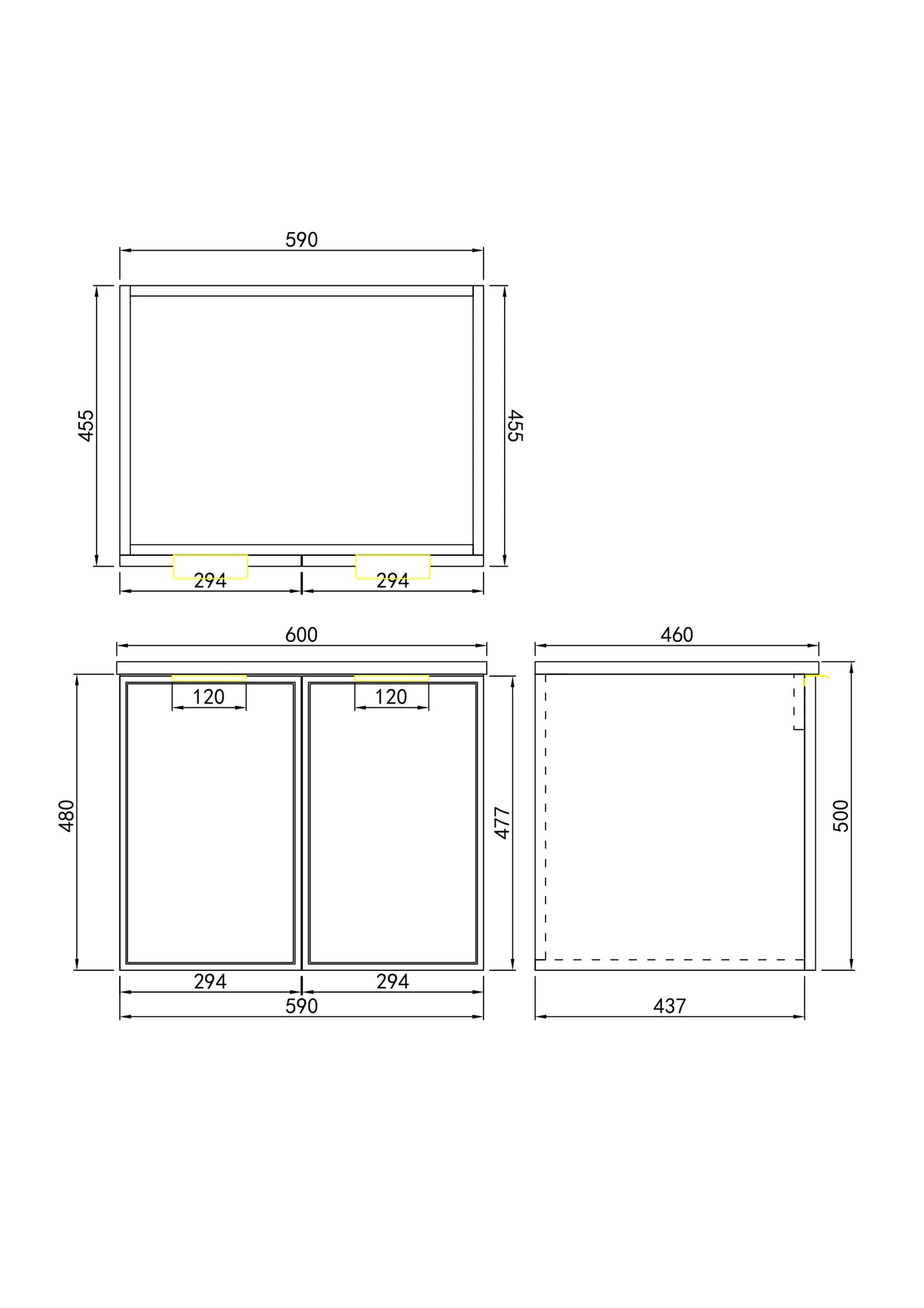 CETO Miami Wall Hung PVC Vanity with U shape soft closing drawers 600/750/900/1200SD/1500SD