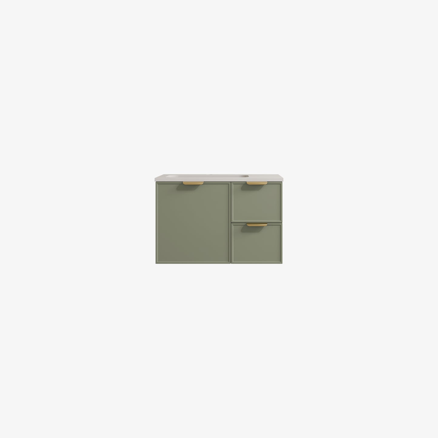 CETO Miami Wall Hung PVC Vanity with U shape soft closing drawers 600/750/900/1200SD/1500SD