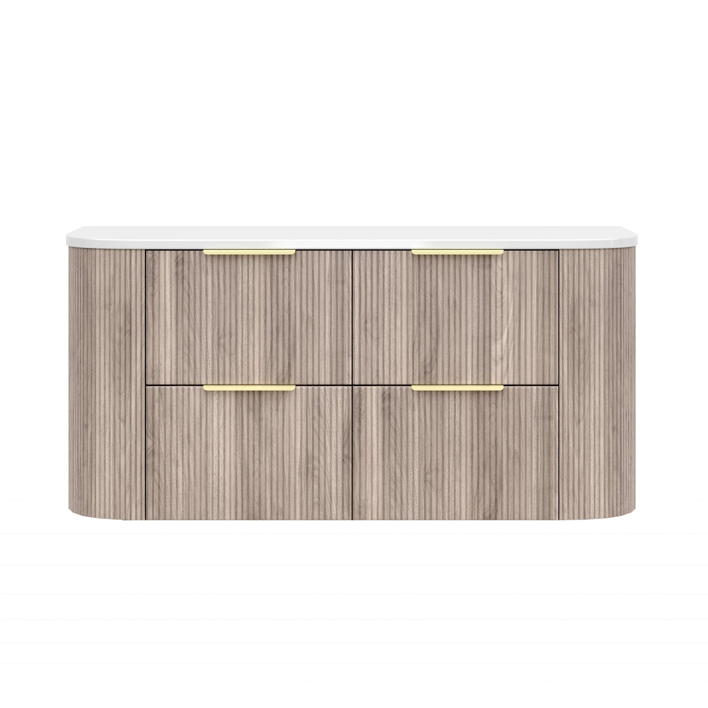 CETO Artis Wall-Hung PVC Curved Cabinet with Soft-Close Drawers 600/750/900/1200/1500
