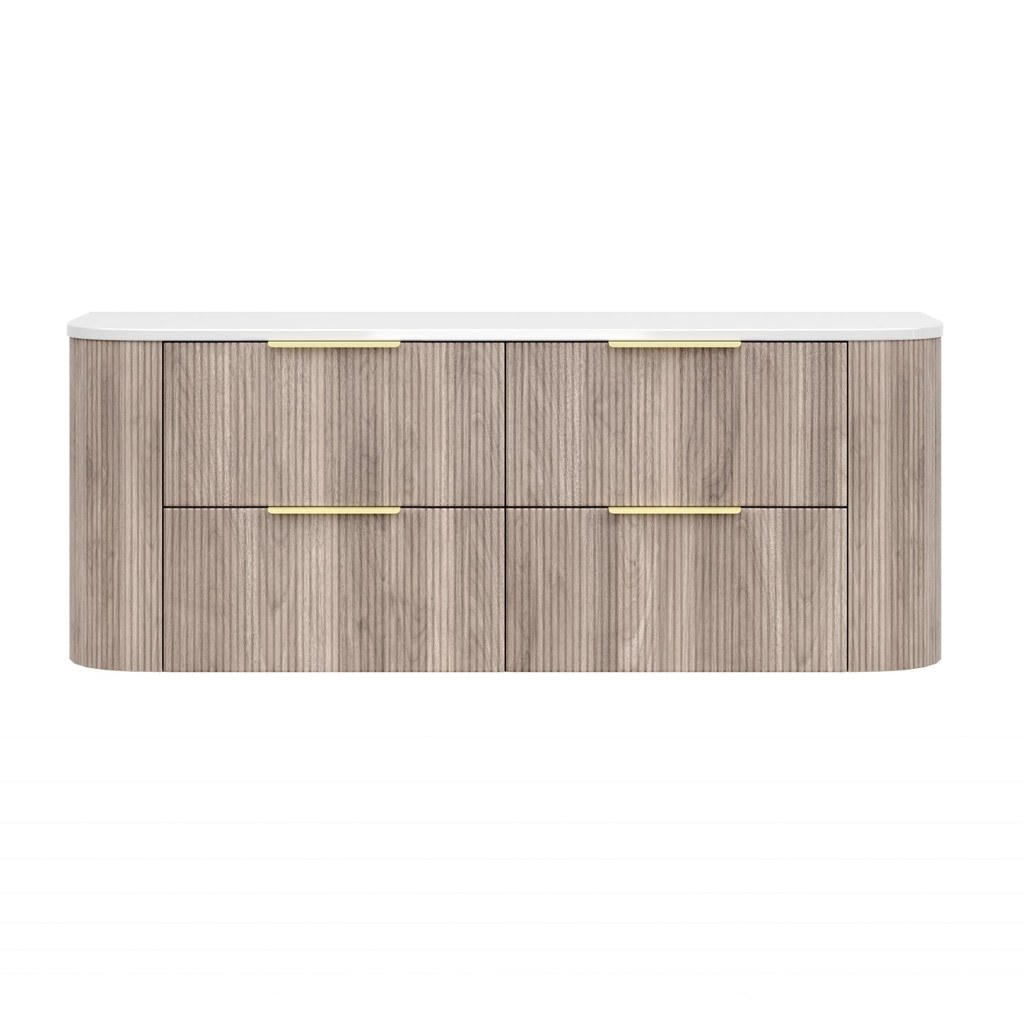 CETO Artis Wall-Hung PVC Curved Cabinet with Soft-Close Drawers 600/750/900/1200/1500