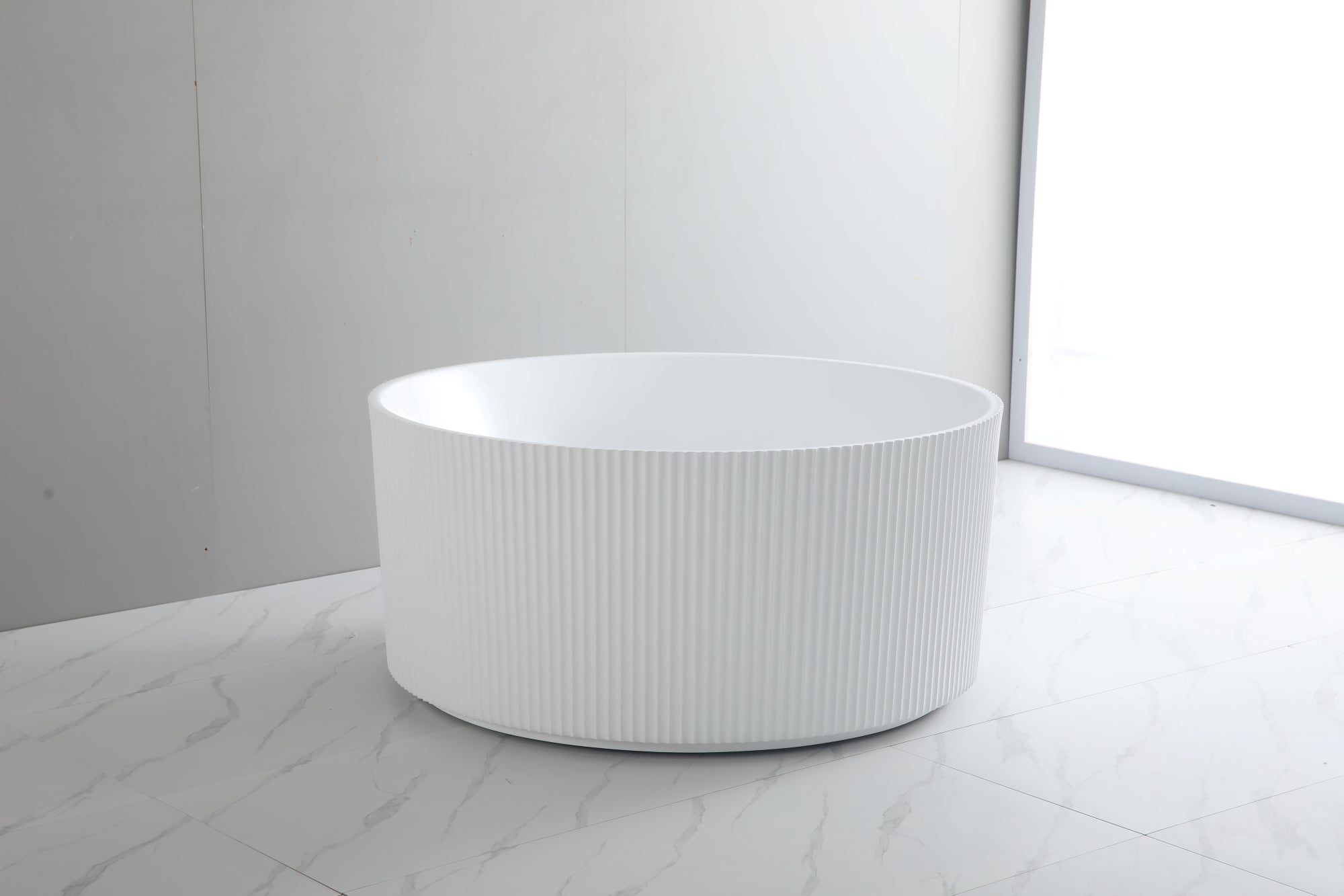 CETO Como round Groove bathtub 1280*1280*595mm COGV1280GW-NF/OF