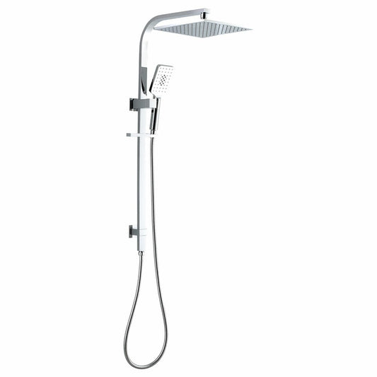 2 In 1 Cube Shower Top Inlet Matte Brushed Nickel Square