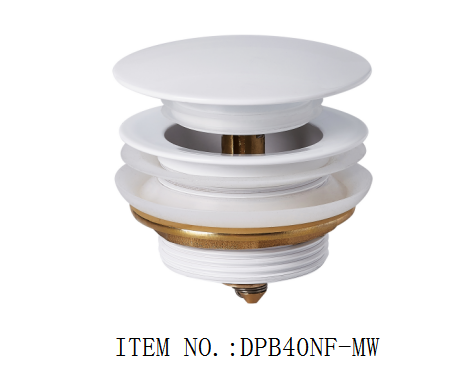 40mm Bathtub Pop Up Waste DPB40NF-MW/GW/BG/YG/BN/MB/GM