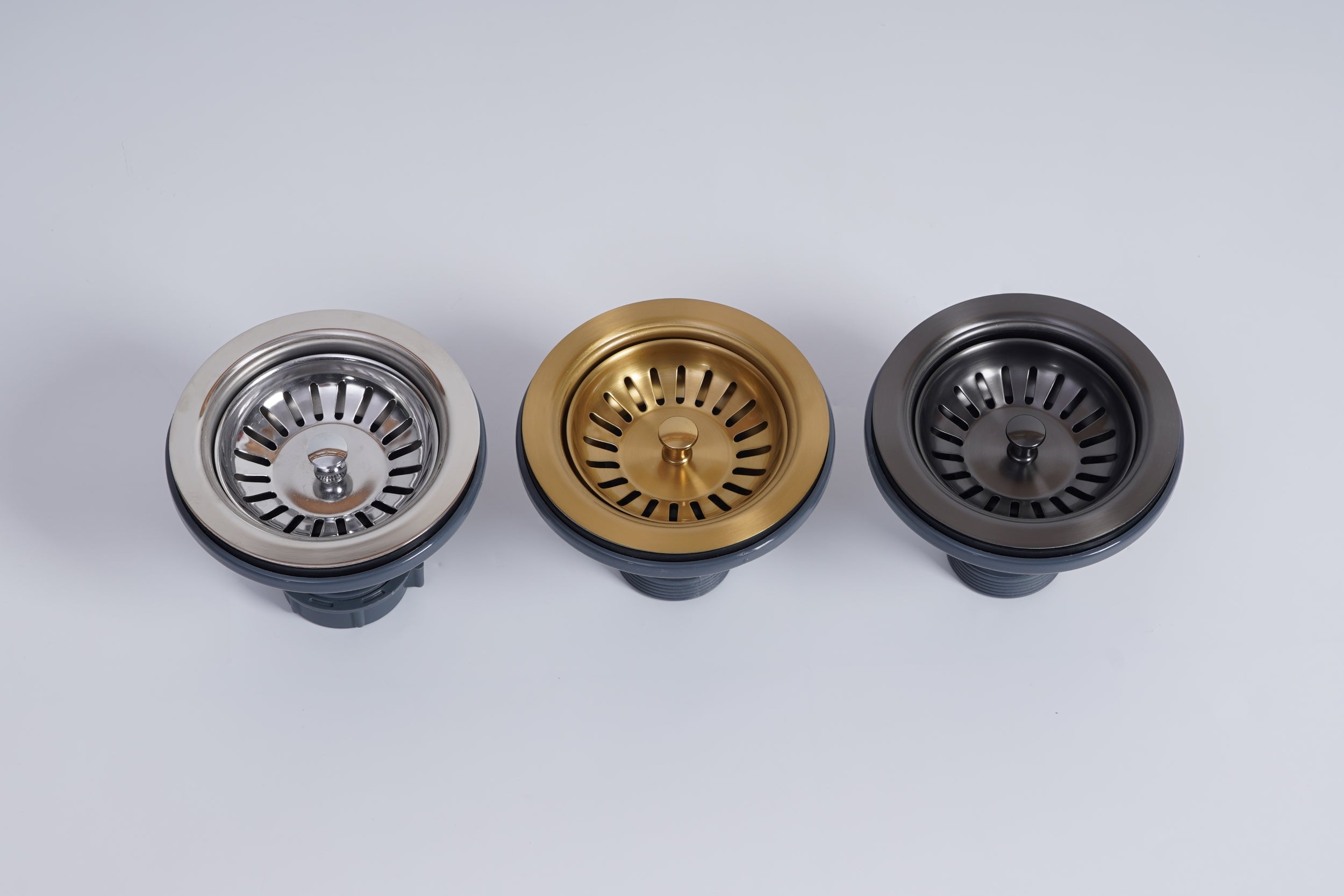 Stainless steel Basket Waste for Fireclay sinks or Quartz sinks FCSW-MB/SS/BG/GM