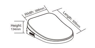 Advanced Bidet Seat 388*509*134mm