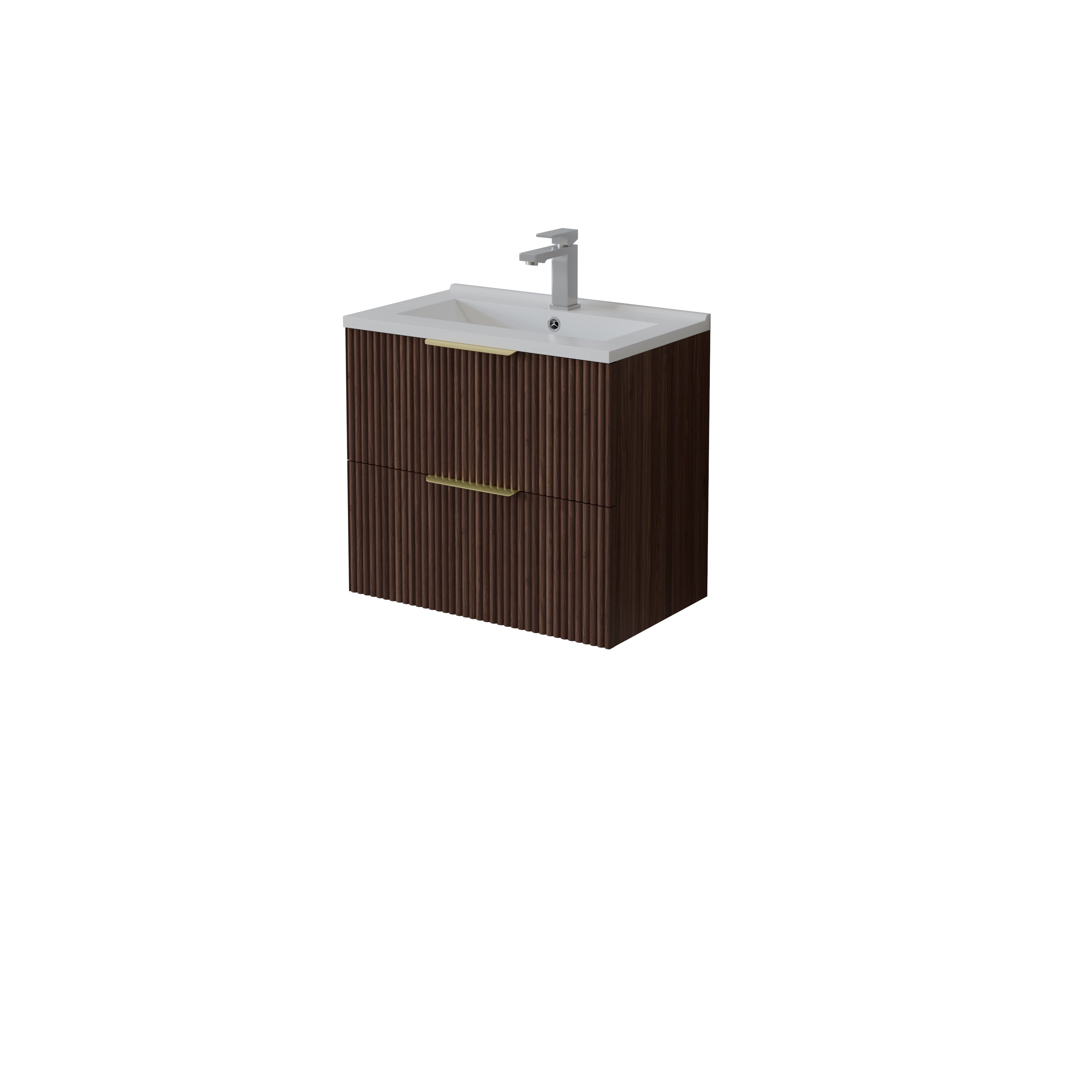 VITO EDINA Fluted Wall Hung PVC Cabinet with Soft closing drawers 590-1490mm
