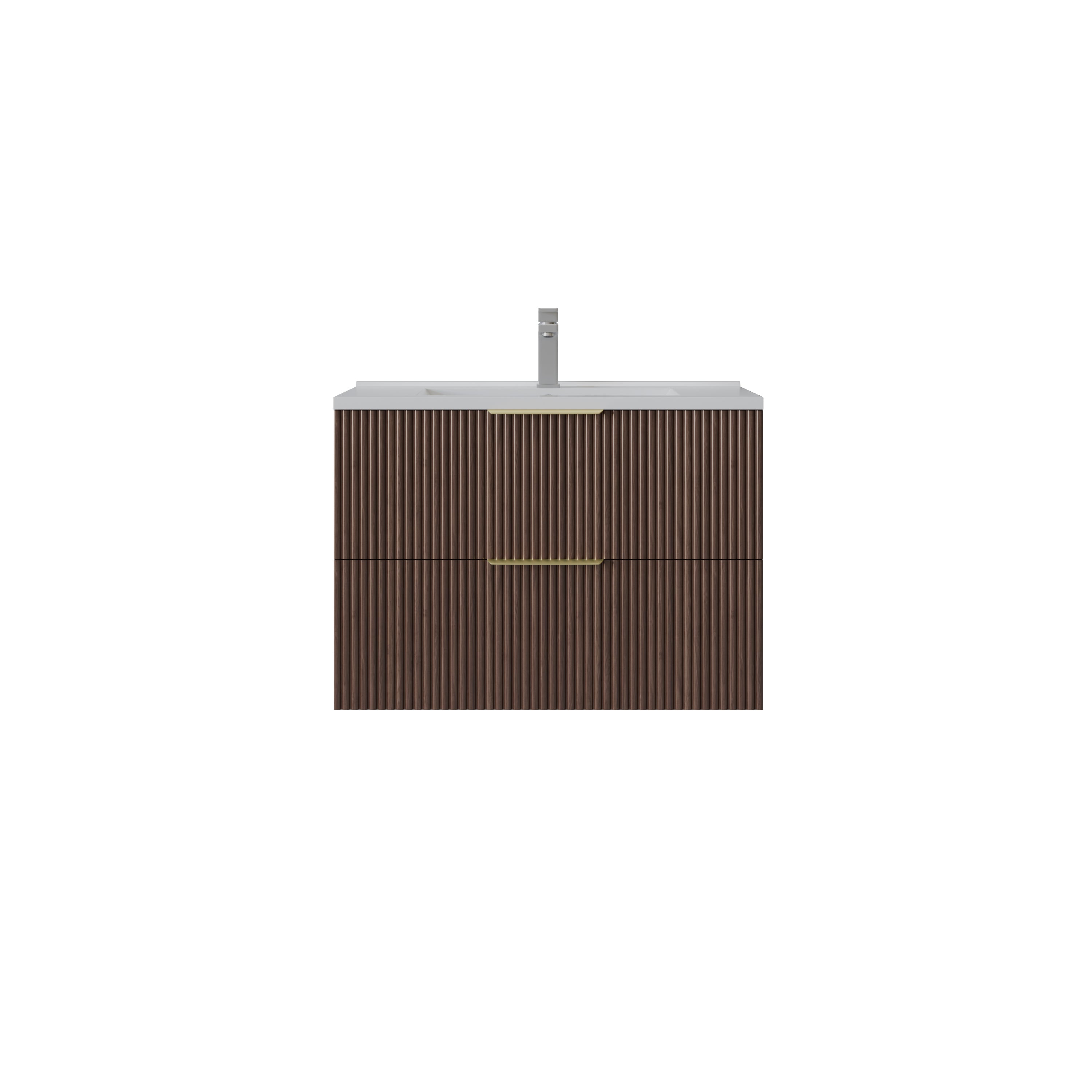 VITO EDINA Fluted Wall Hung PVC Cabinet with Soft closing drawers 590-1490mm