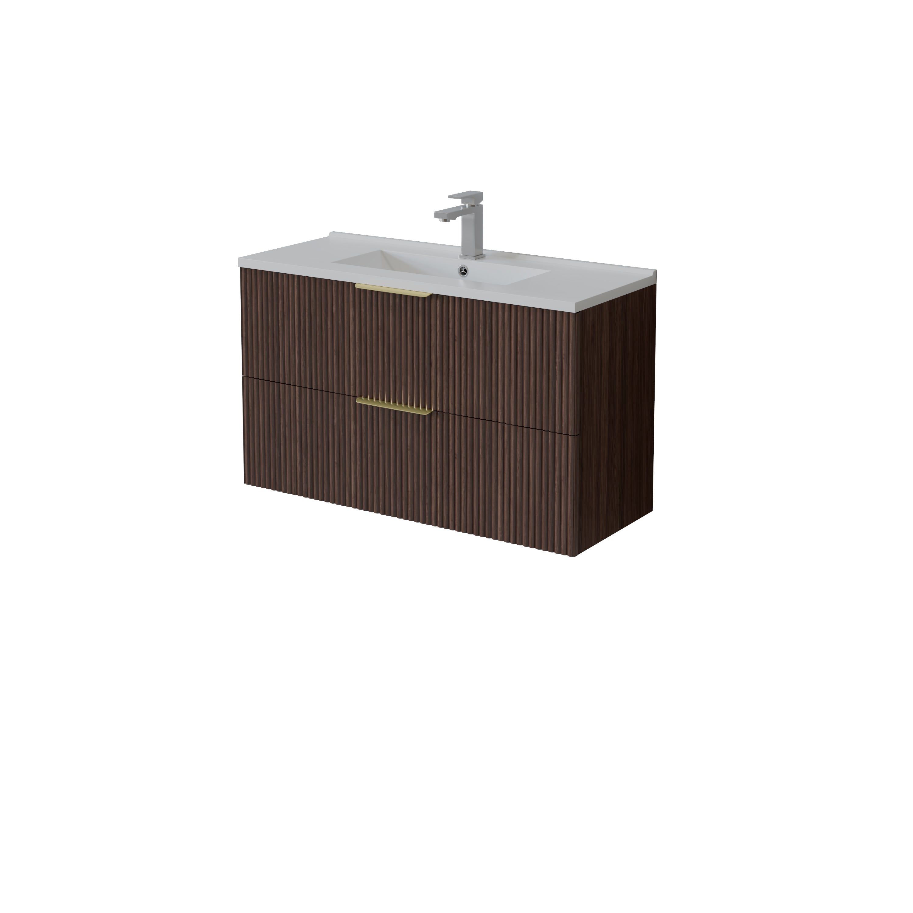 VITO EDINA Fluted Wall Hung Cabinet 355W*520Hmm