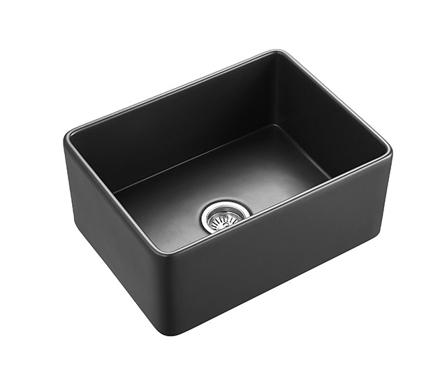 600*451*253mm Chelsea Fireclay Farmhouse Sink FCS600GW/MB