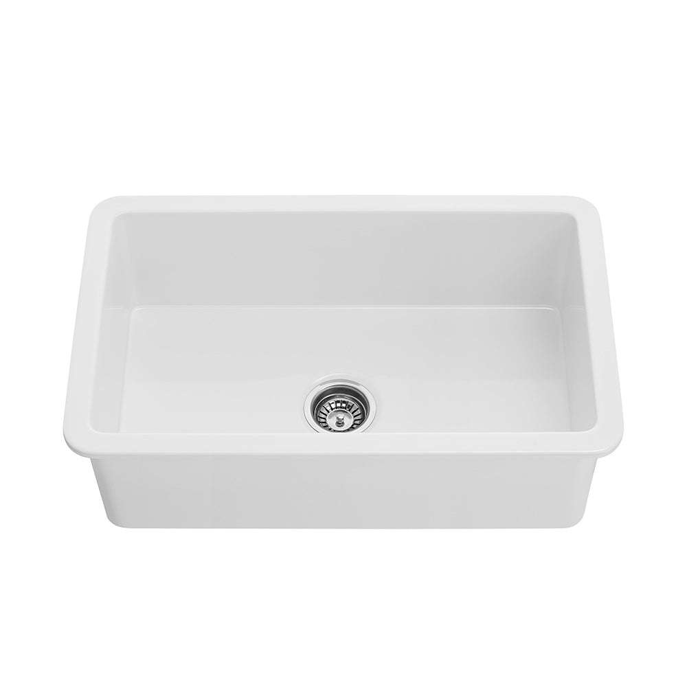 457-810mm Camden Fireclay Square insert/undermound Sink FCS457GW/MB FCS677GW/MB FCS810GW/MB