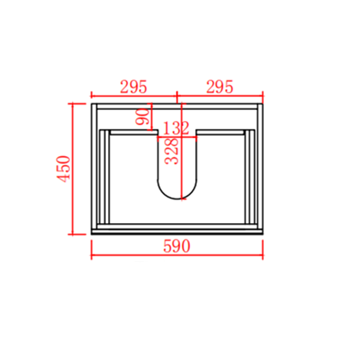 600mm Fremantle Wall Hung Vanity Double Drawers Matt Grey FMG600WH