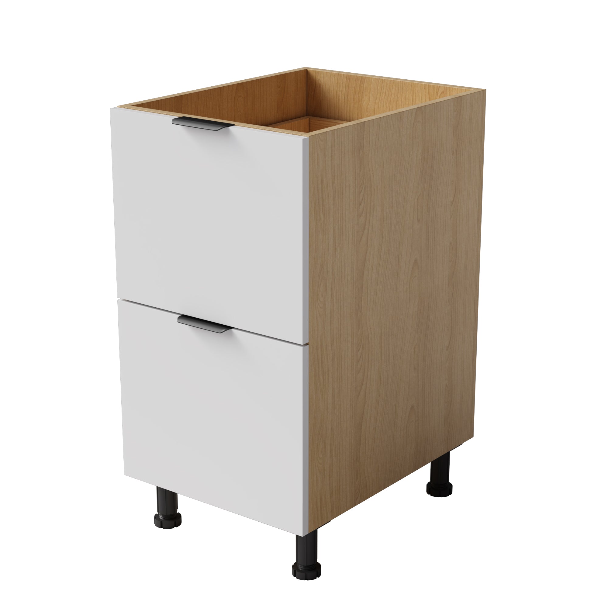 2-Drawer Floor Kitchen Cabinet - Cabinet Only, No Door Panel